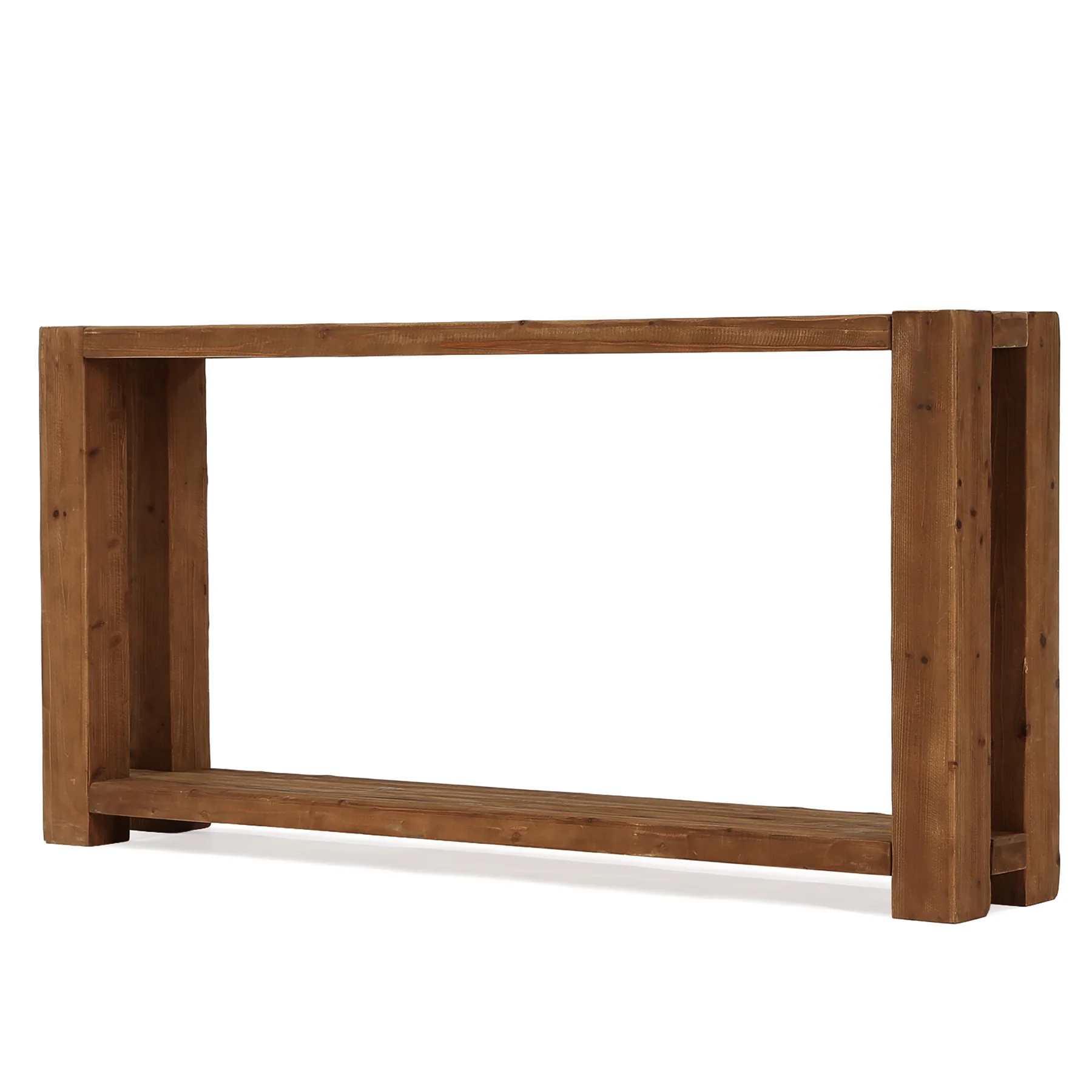 63" Solid Wood Console Table with Storage Shelf, Farmhouse Entryway Sofa Table for Hallway & Living Room - Image 8