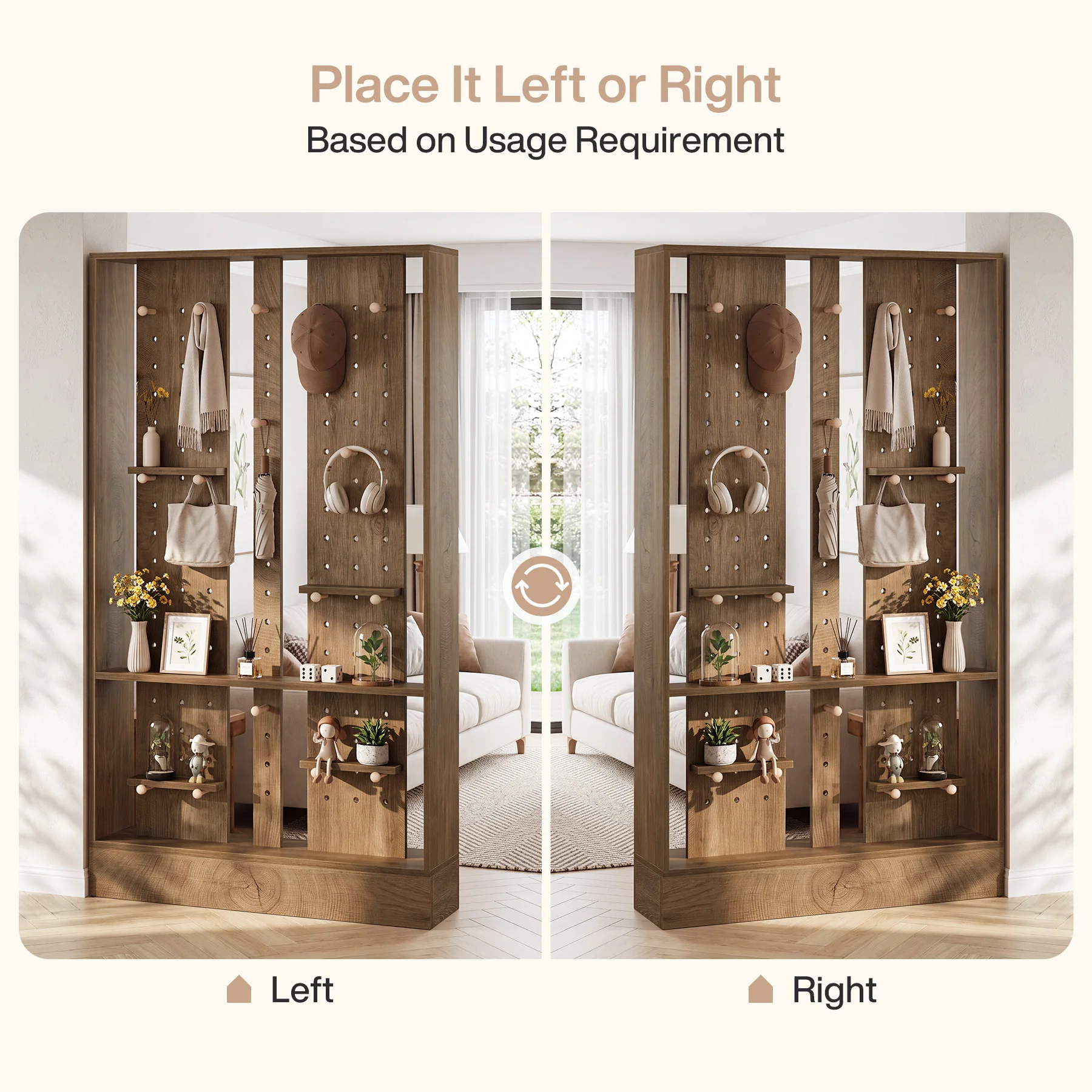69.7" Wall Room Divider, Freestanding Privacy Screen with Removable Boards and 25 pcs Sticks - Image 8