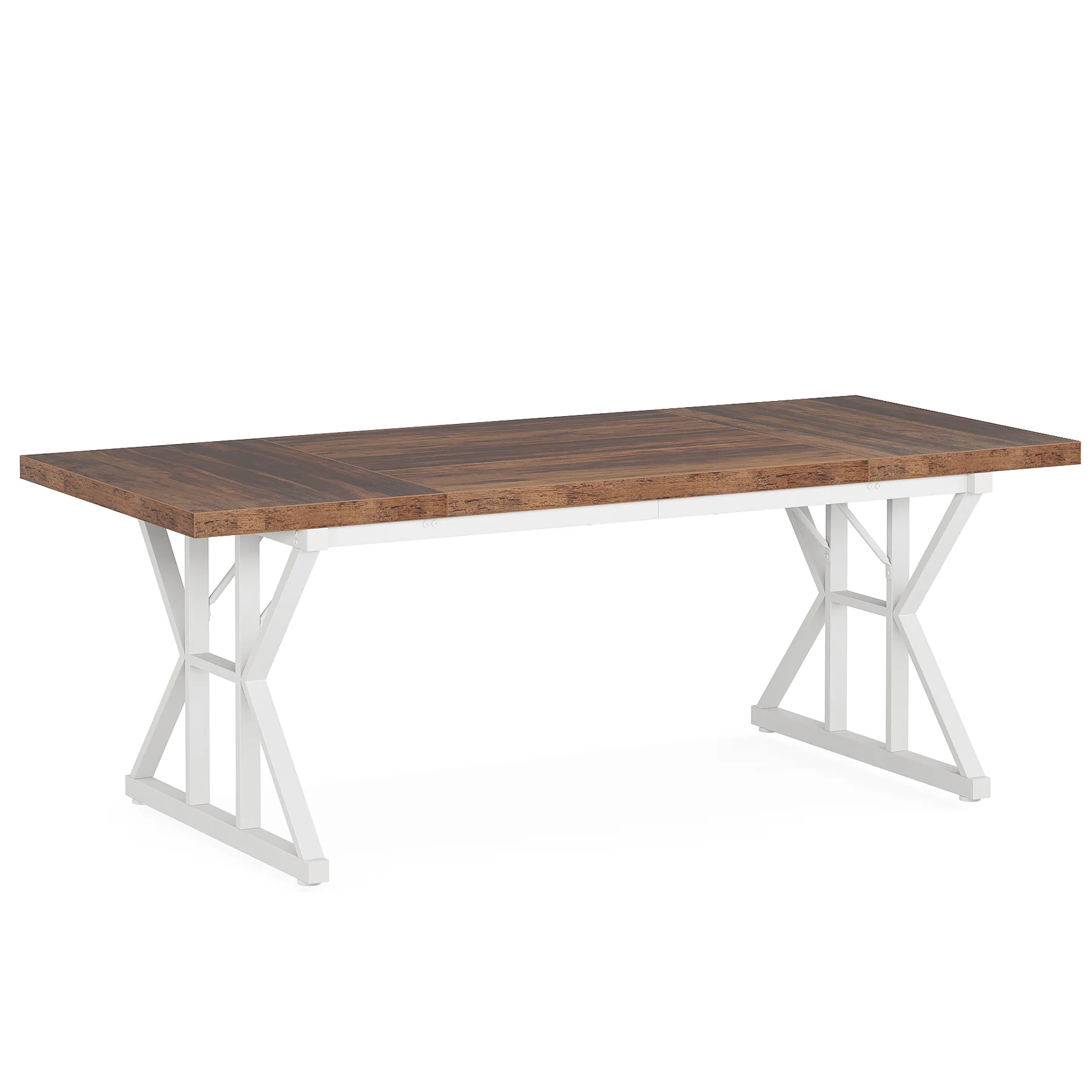 70.8" Farmhouse Dining Table for 6, Rectangular Wood Kitchen Table with Metal Legs - Image 15