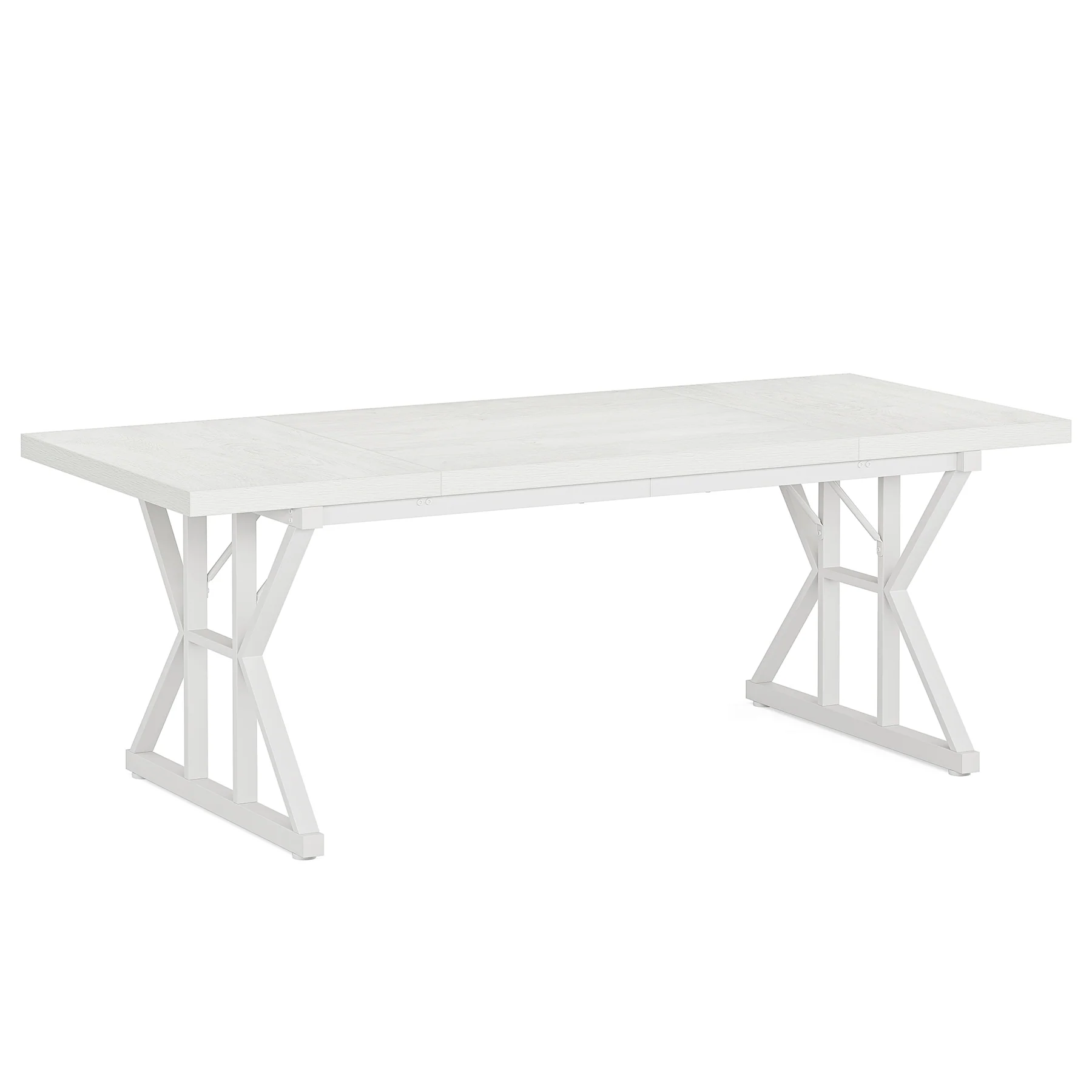 70.8" Farmhouse Dining Table for 6, Rectangular Wood Kitchen Table with Metal Legs - Image 23
