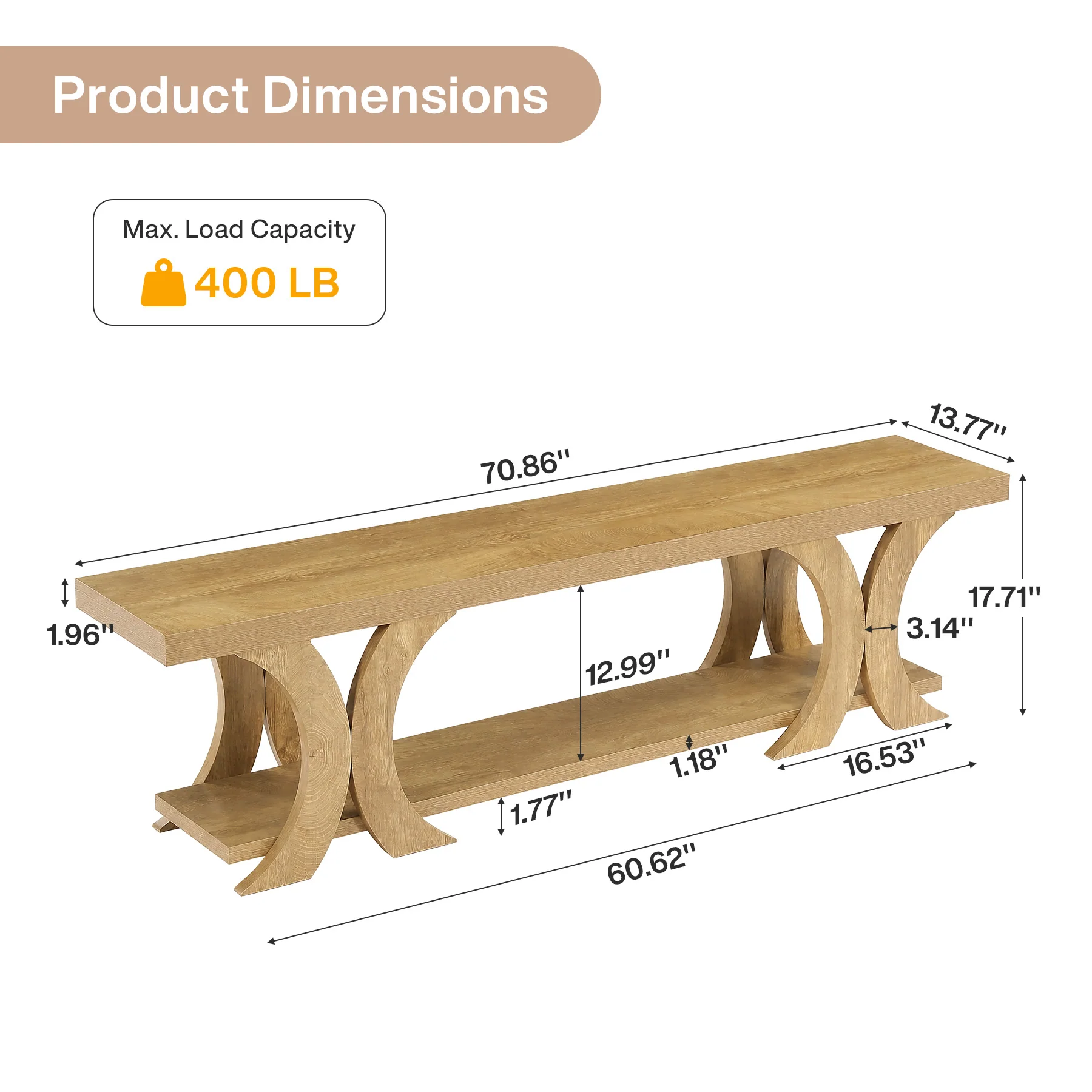 70.8" Long Entryway Bench, Farmhouse Seating End of Bed Bench with Shoe Storage - Image 2