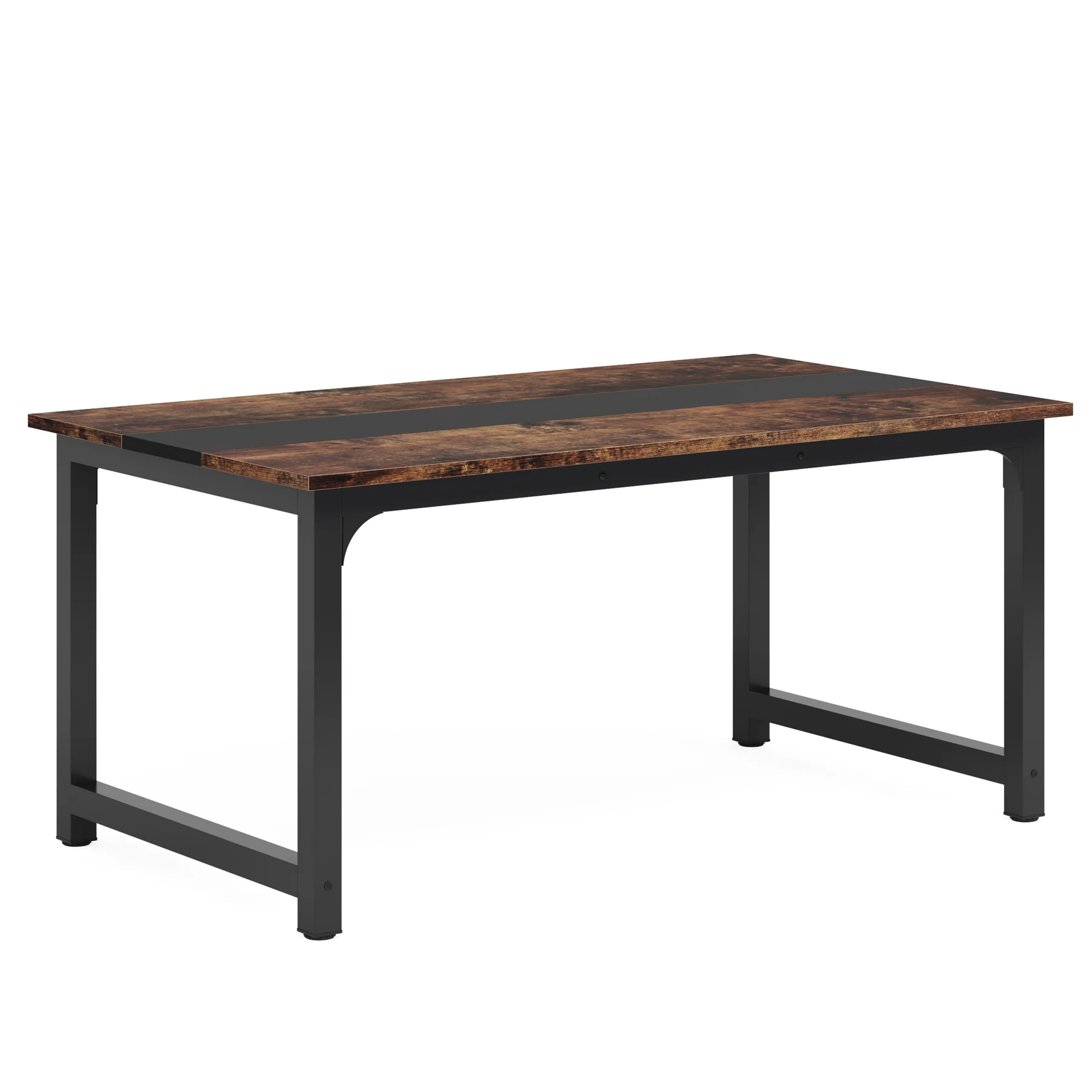 63" Rectangular Dining Table for 6–8 People, Industrial Wood Kitchen Table - Image 15