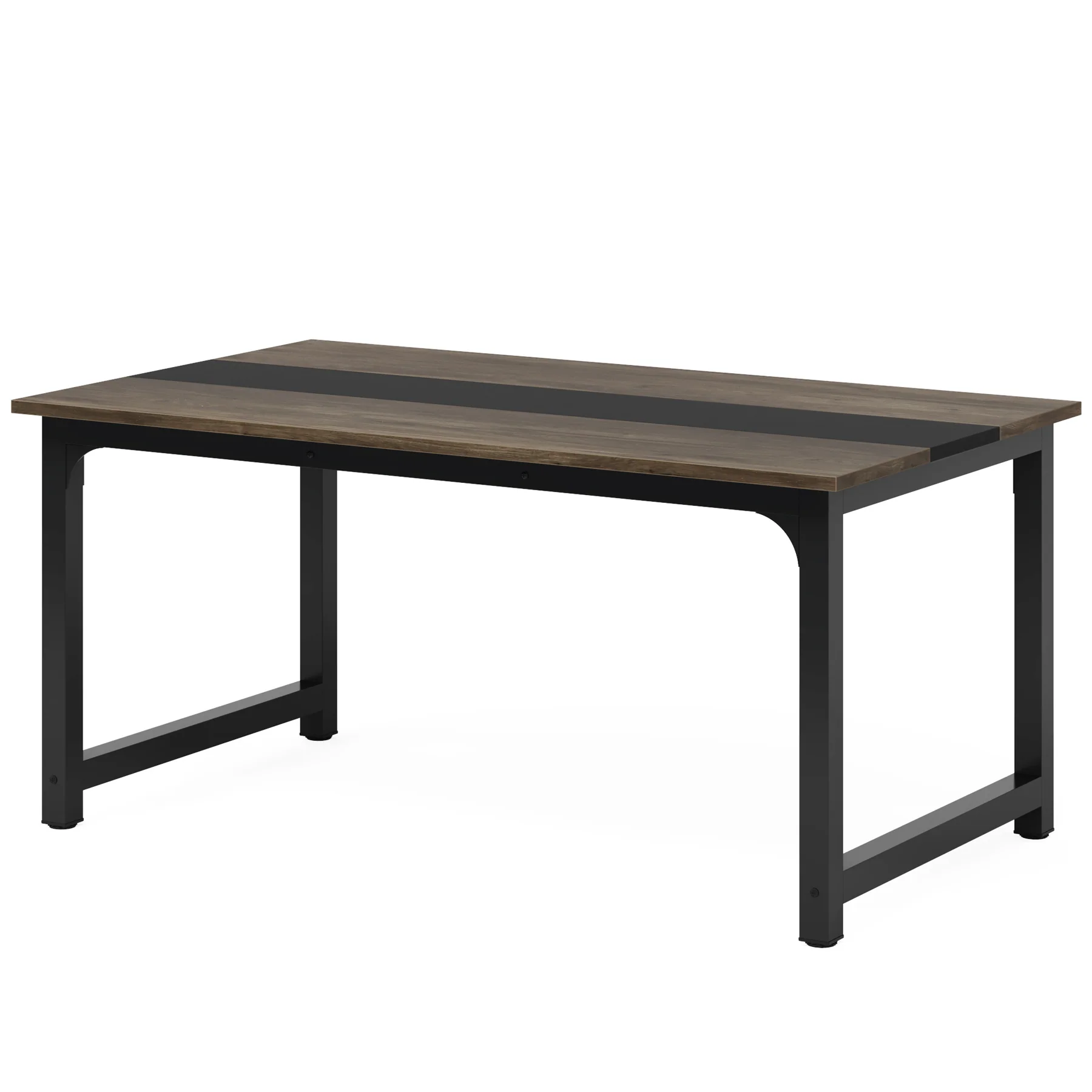 63" Rectangular Dining Table for 6–8 People, Industrial Wood Kitchen Table - Image 26