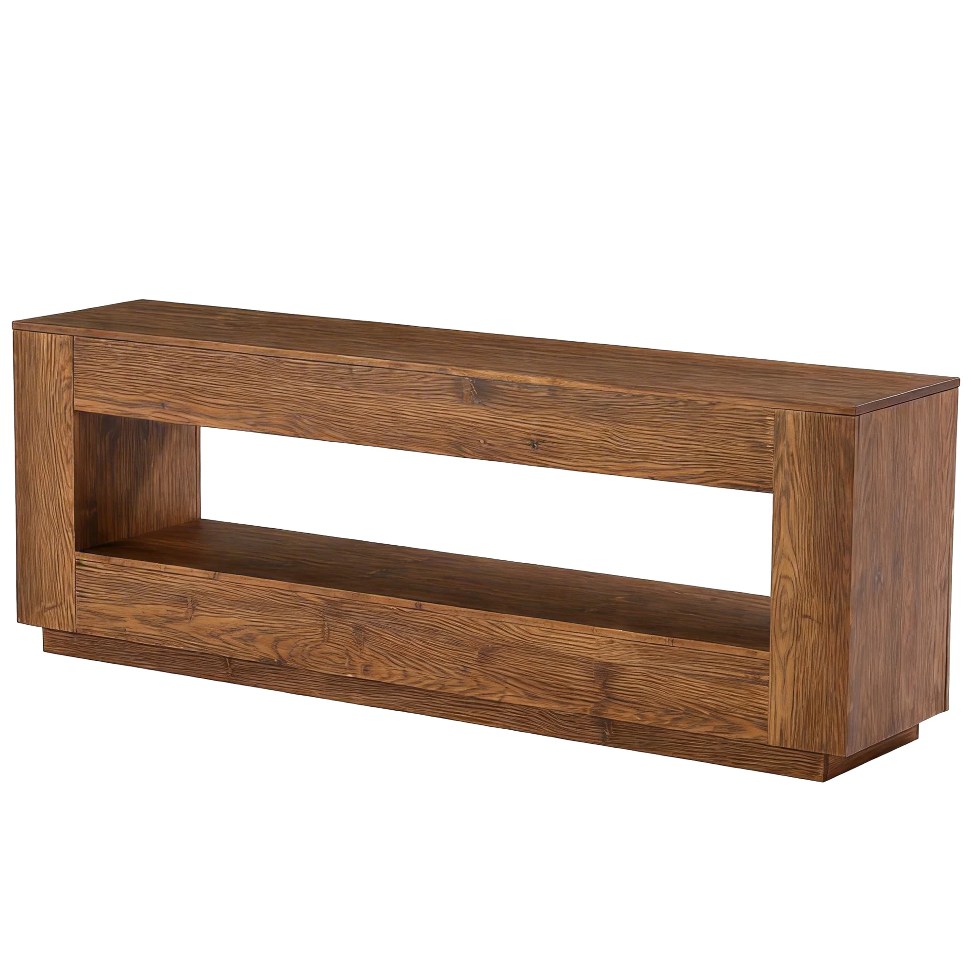 70.87" Solid Wood TV Stand, 2-Tier Entertainment Center for up to 80" TV - Image 8