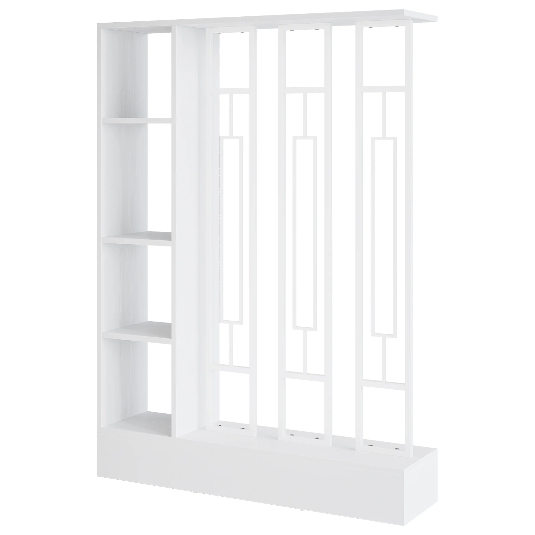 70.9" Wall Room Divider, Freestanding Wall Partition with Display Shelves - Image 10