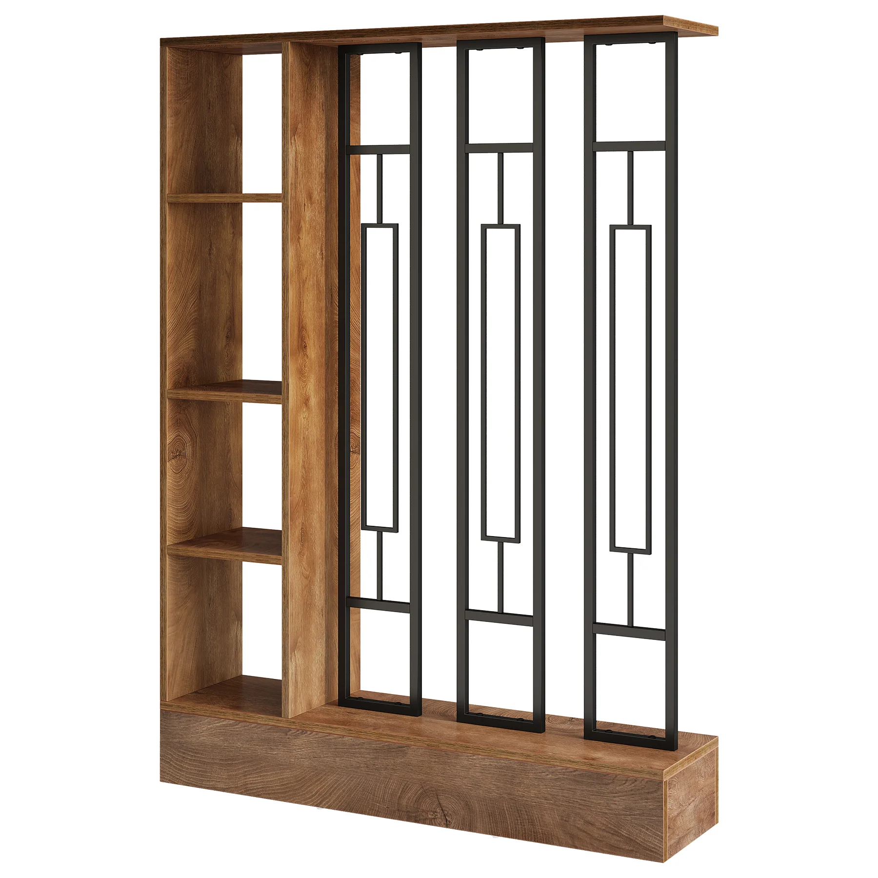 70.9" Wall Room Divider, Freestanding Wall Partition with Display Shelves - Image 15