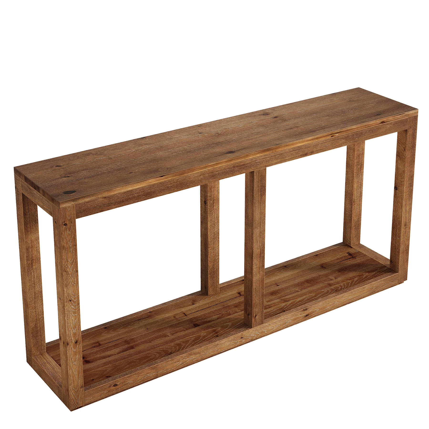 70.9" Solid Wood Console Table, 2-Tier Farmhouse Entryway Sofa Table Behind Couch - Image 8