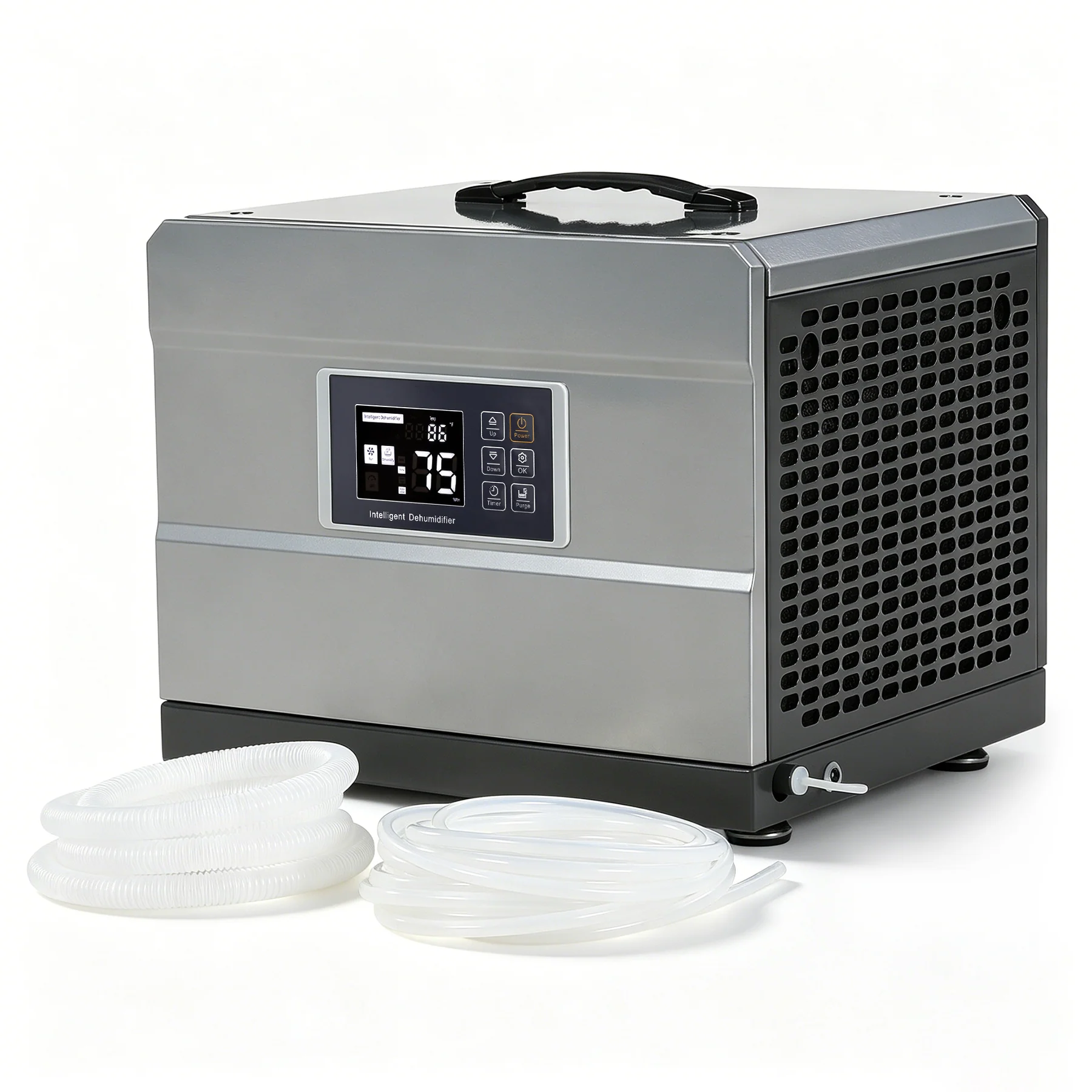 70 Pints Commercial Dehumidifier with Pump & Drain Hose for 1000 Sq. Ft, Auto Defrost, Washable Filter