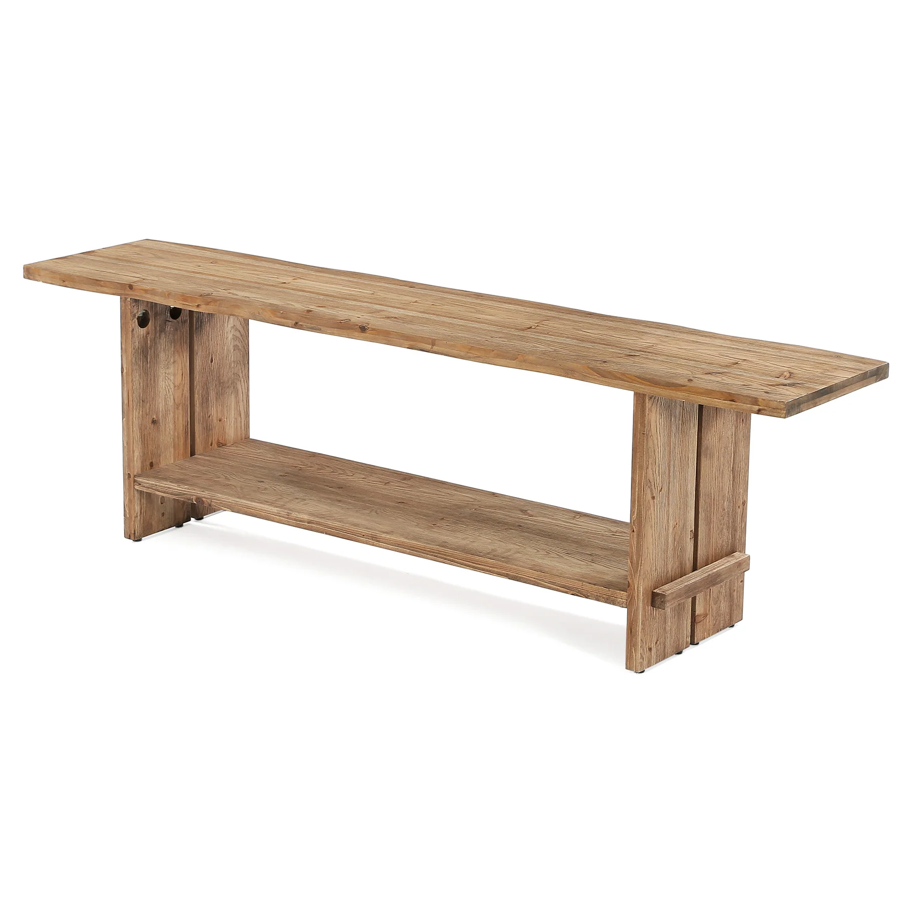 71" Solid Wood TV Stand for 55–85 Inch TVs, Farmhouse Media Console with Storage Shelf, Wooden Entertainment Center - Image 9