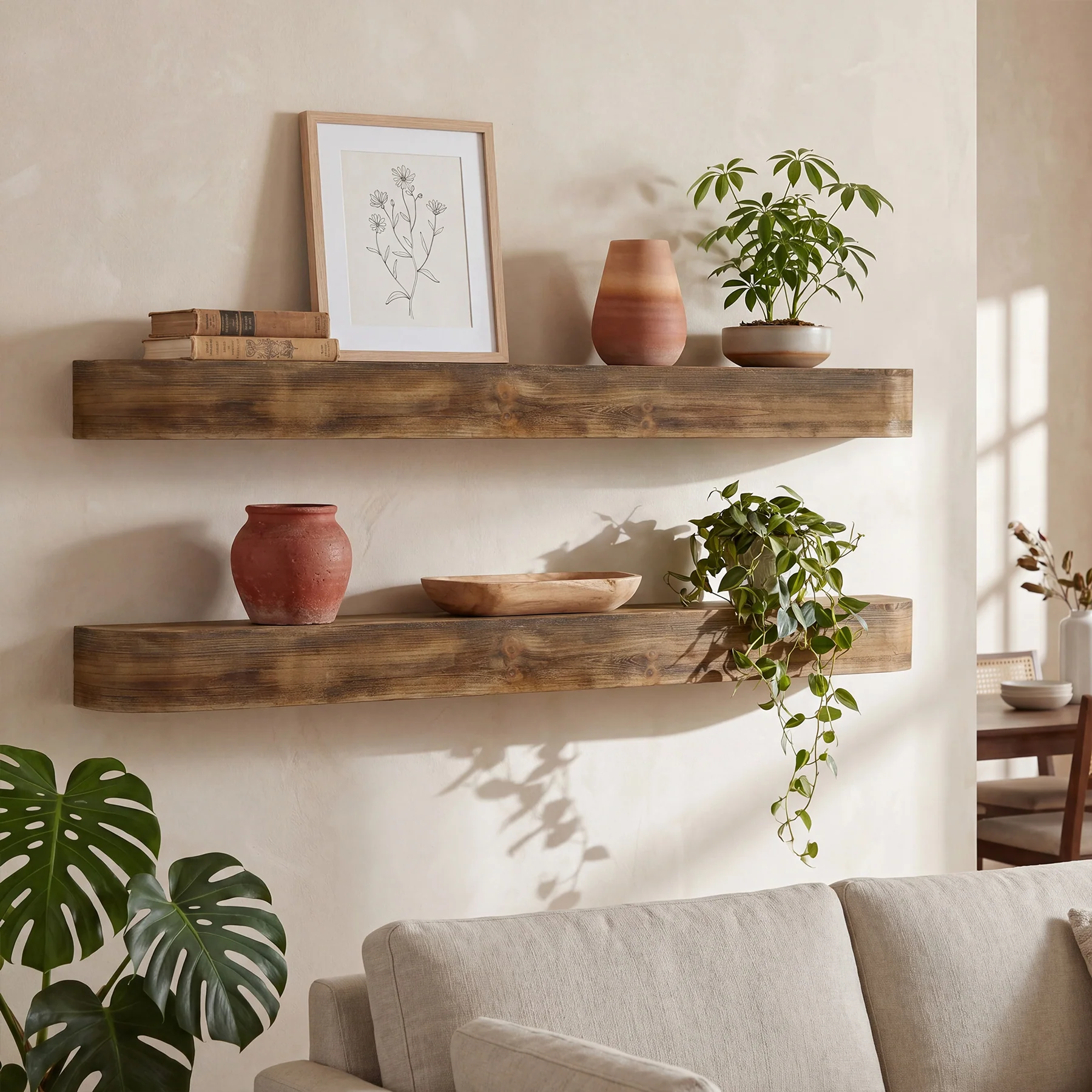 71" Fireplace Mantel, Solid Wood Floating Shelf, Wall Mounted Mantel for Over Fireplace - Image 10