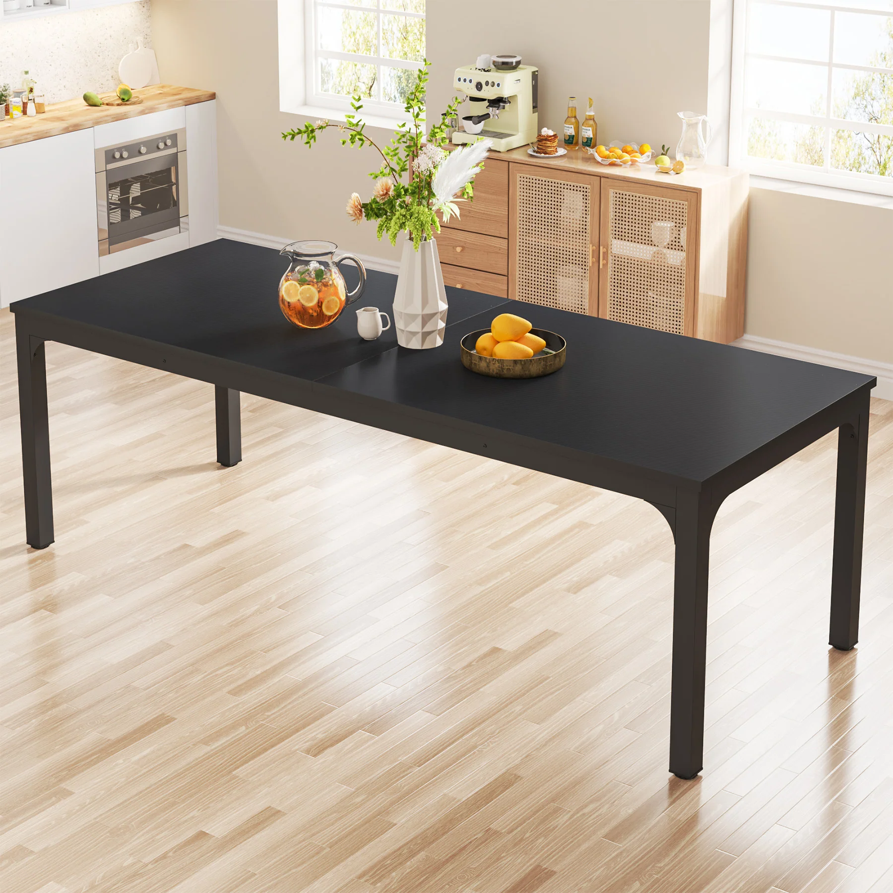 78.7" Rectangular Dining Table for 6–8 People, Long Kitchen Table - Image 13