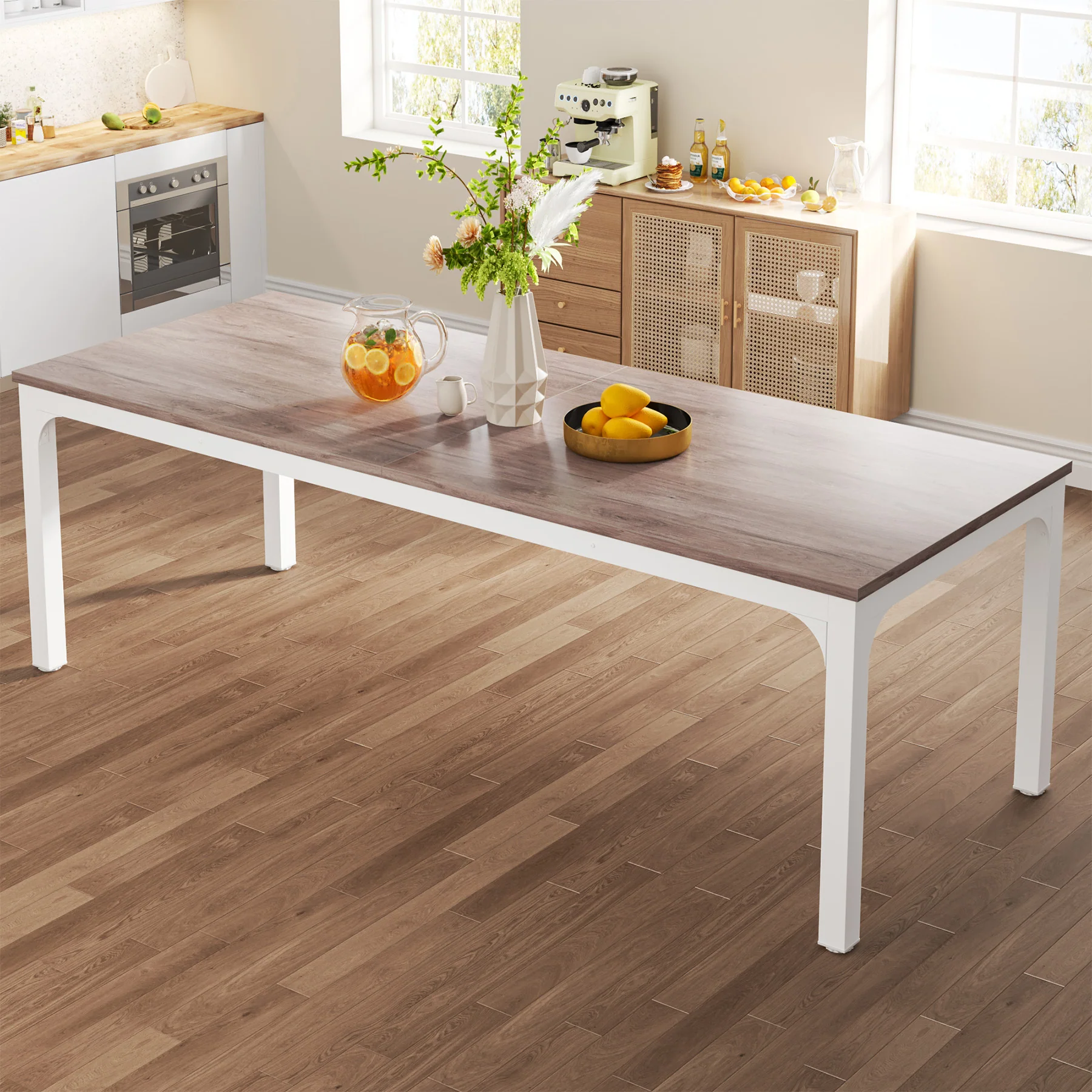 78.7" Rectangular Dining Table for 6–8 People, Long Kitchen Table - Image 18