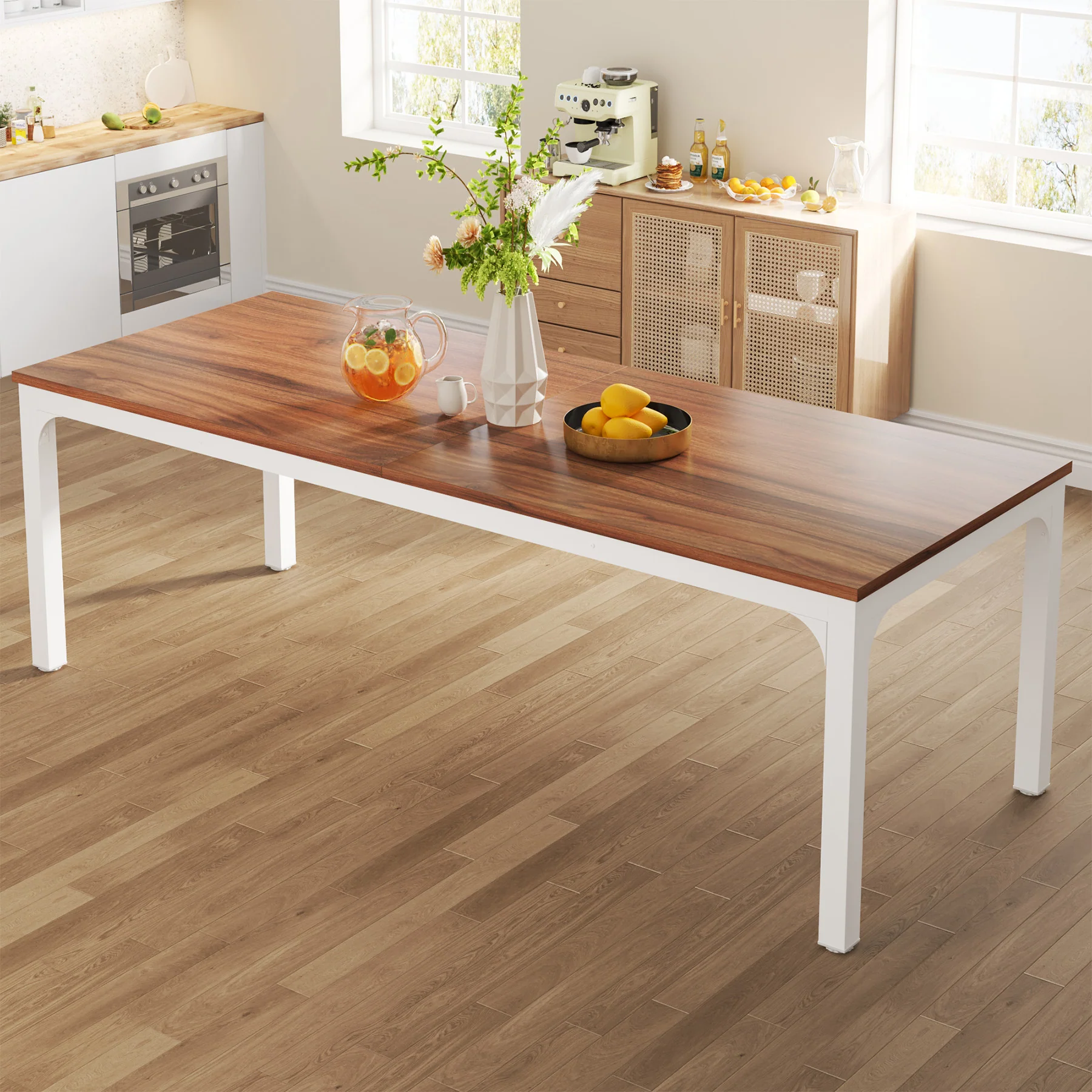 78.7" Rectangular Dining Table for 6–8 People, Long Kitchen Table - Image 23