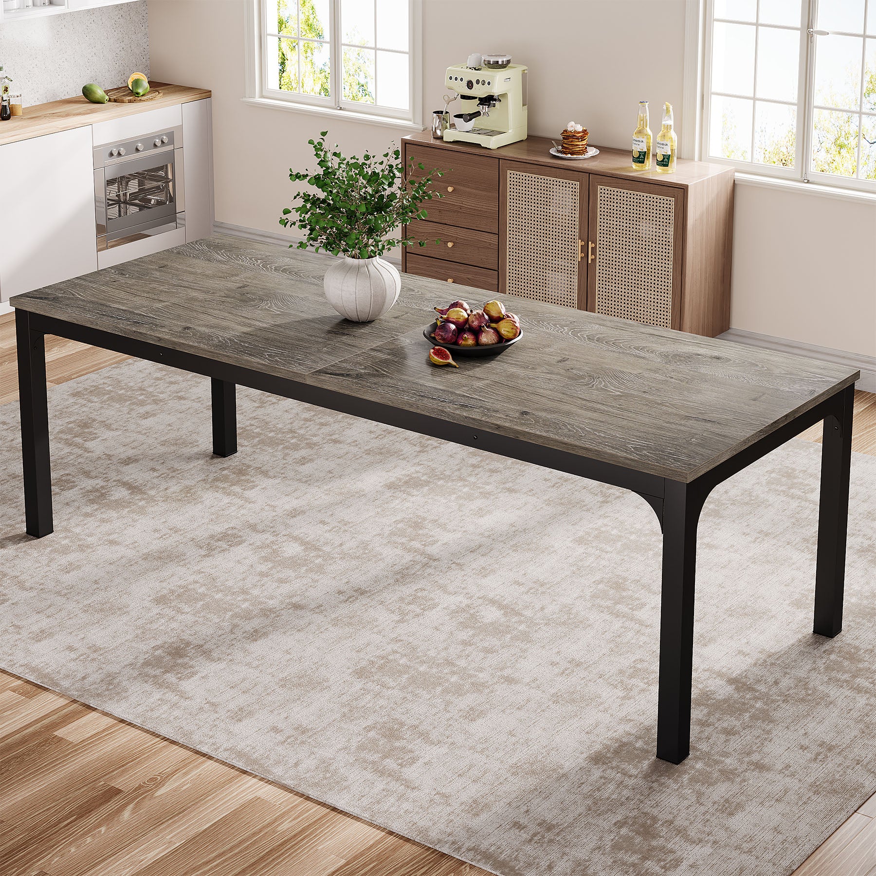 78.7" Rectangular Dining Table for 6–8 People, Long Kitchen Table - Image 33