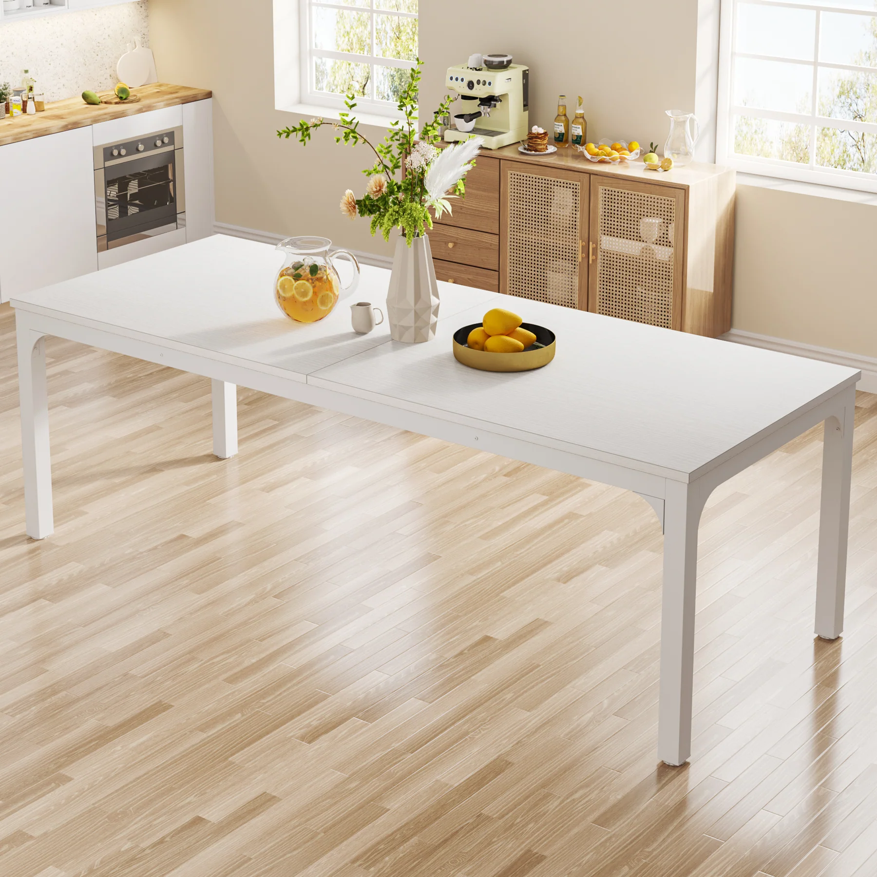 78.7" Rectangular Dining Table for 6–8 People, Long Kitchen Table - Image 7