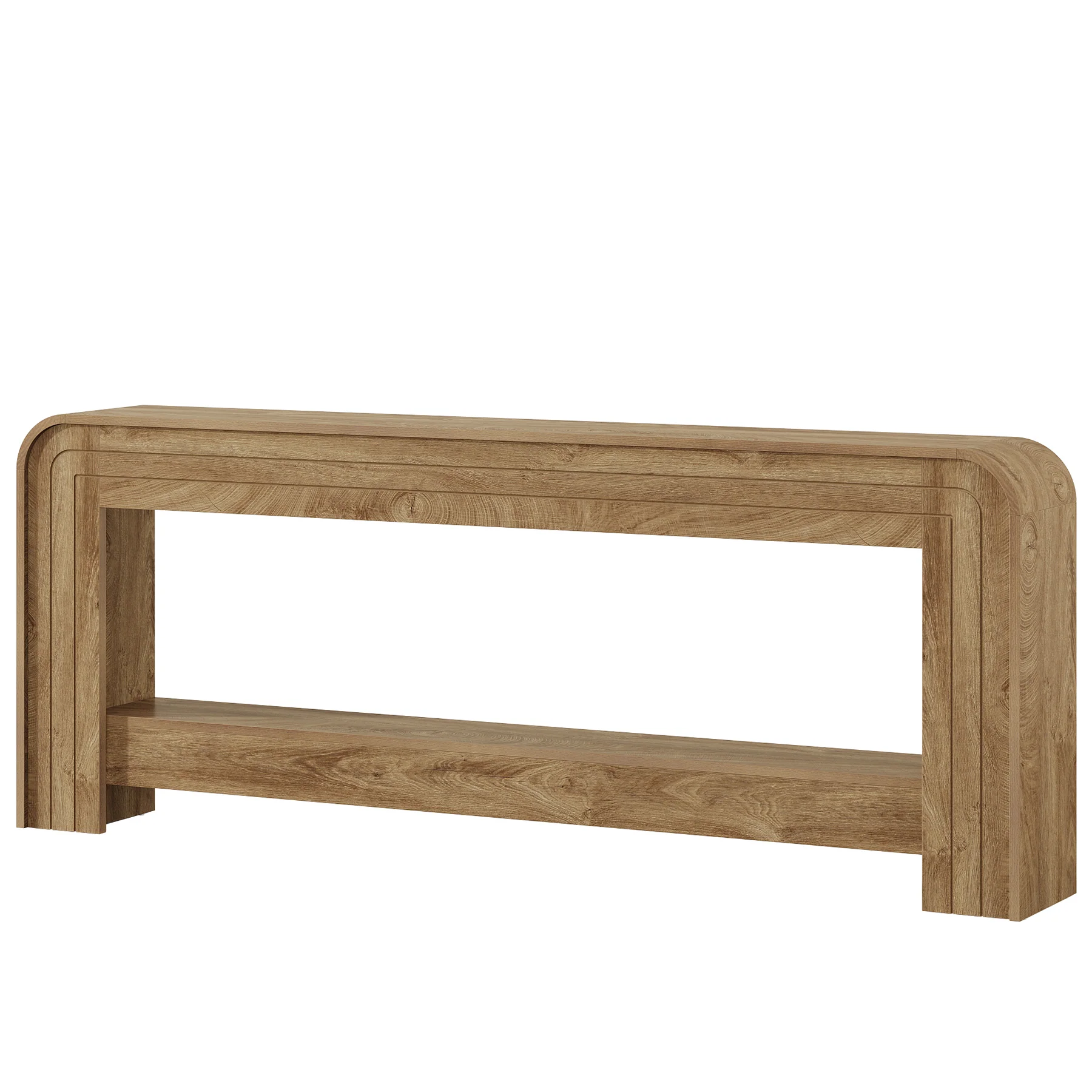 Tribesigns 78.74-Inch Extra Long Farmhouse Console Table with Storage Shelf and Rounded Edges - Image 9