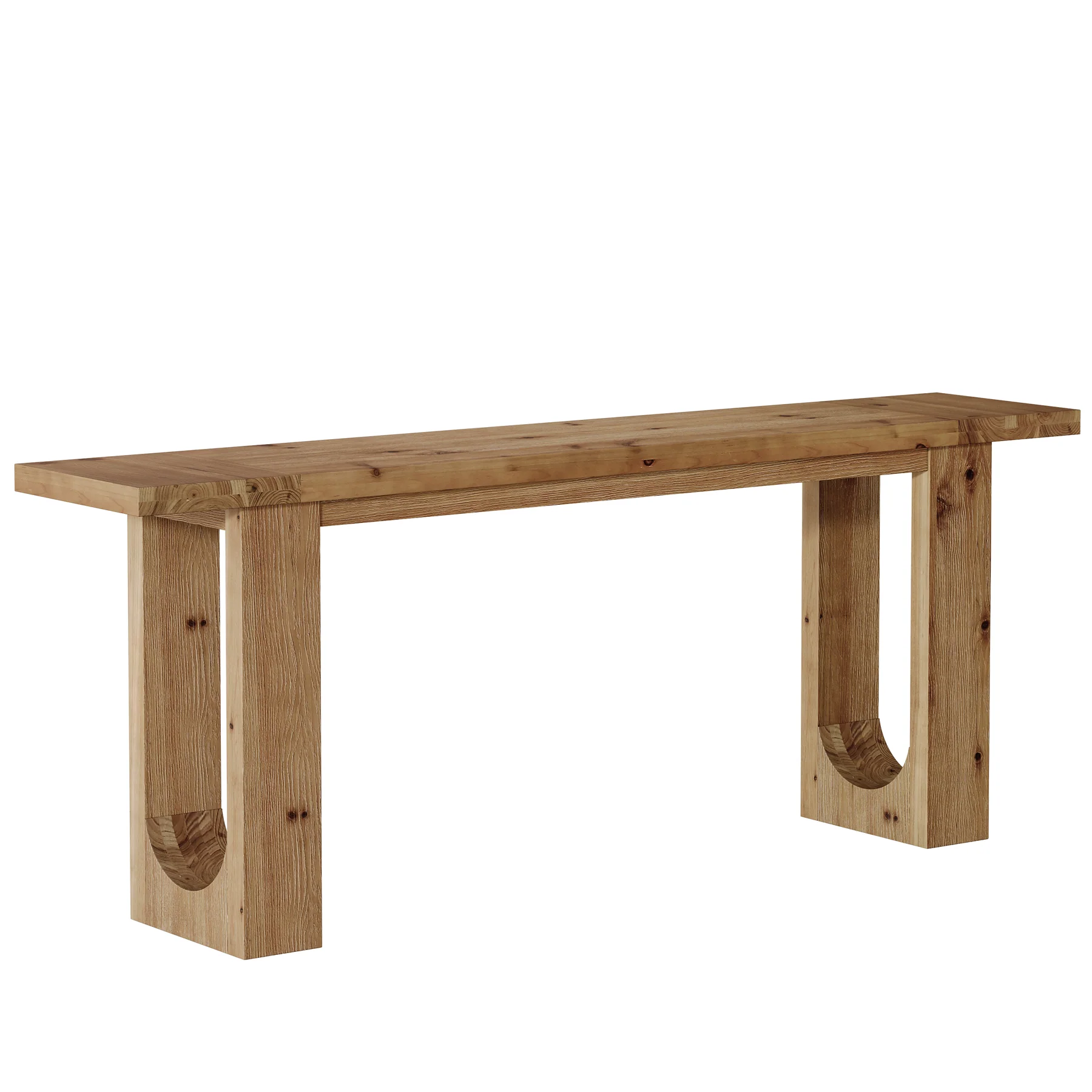 78.74" Solid Wood Console Table, Long Entryway Table with Hollow U-shaped Base - Image 9