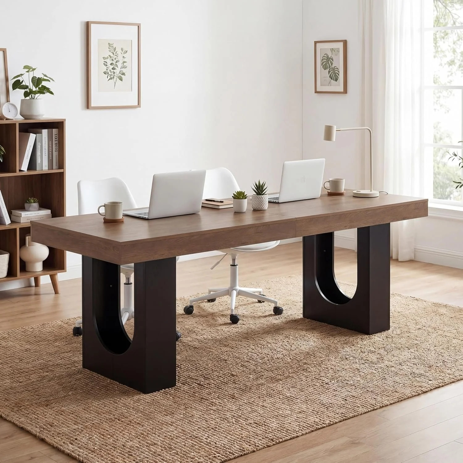 78.7" Extra Long Double Computer Desk, Modern Executive Desks for Home Office - Image 8