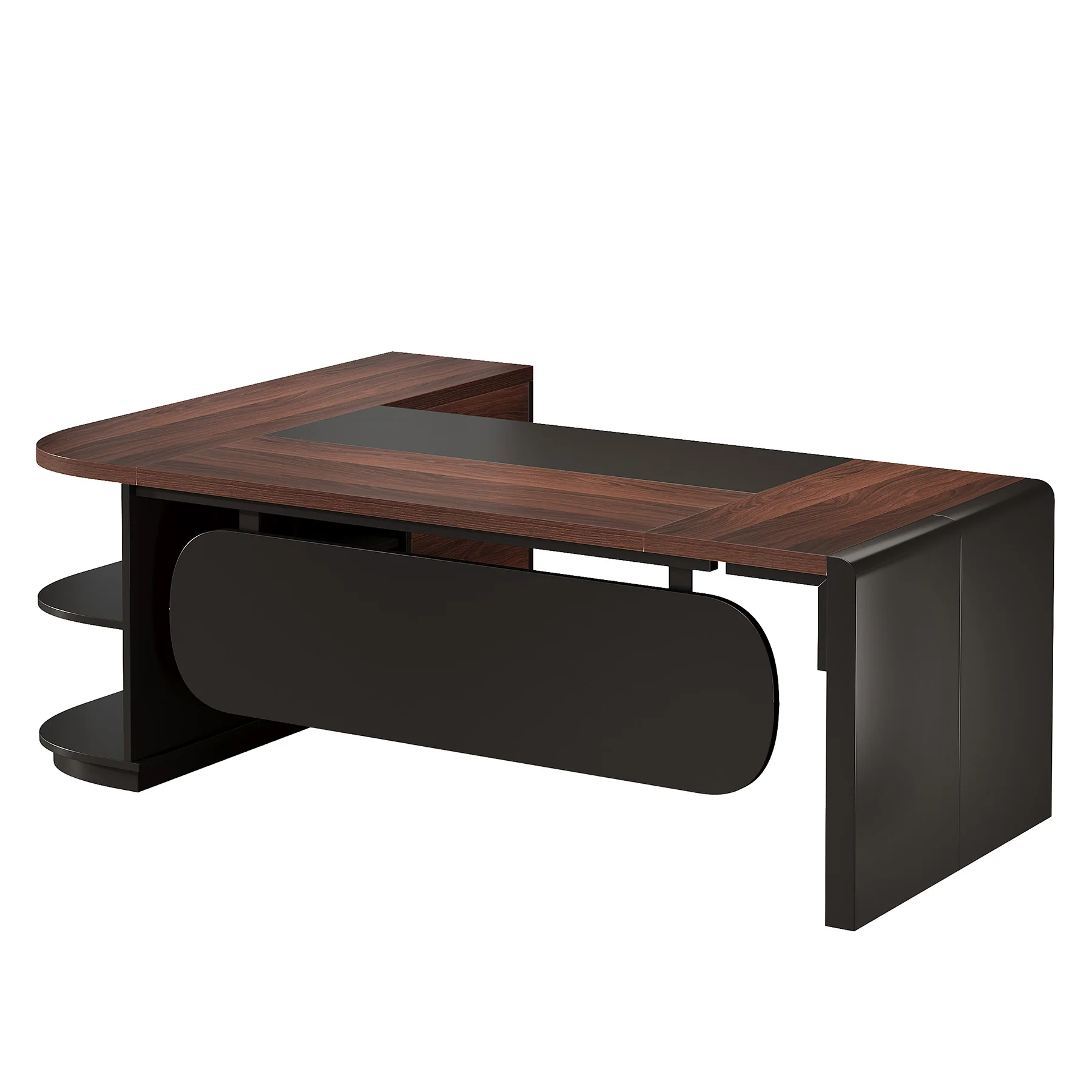 Large 80" L-Shaped Computer Desk with Storage Drawers, Executive Office Workstation - Image 20