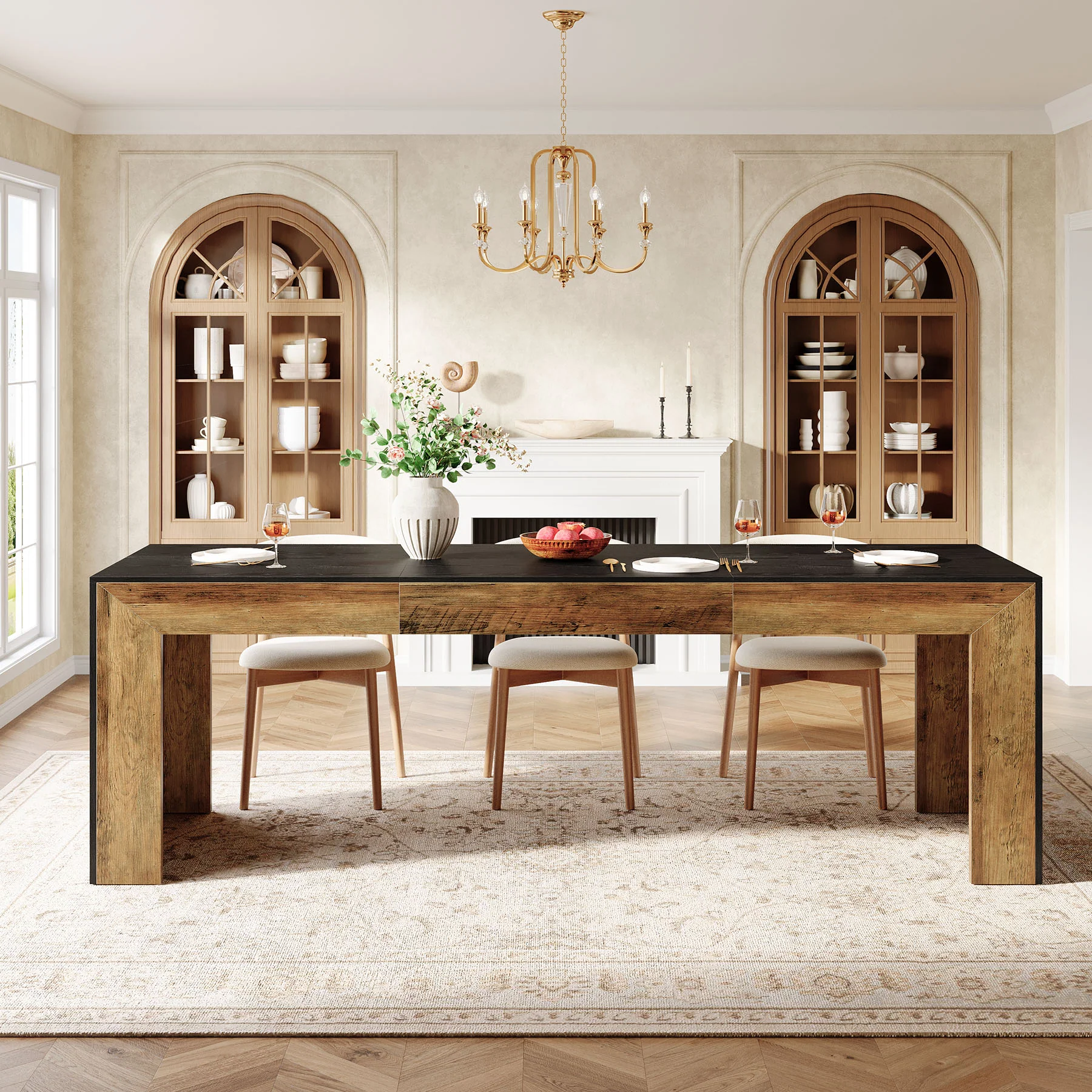 78.7" Long Dining Table, Rectangular Kitchen Table for 6-8 People - Image 5