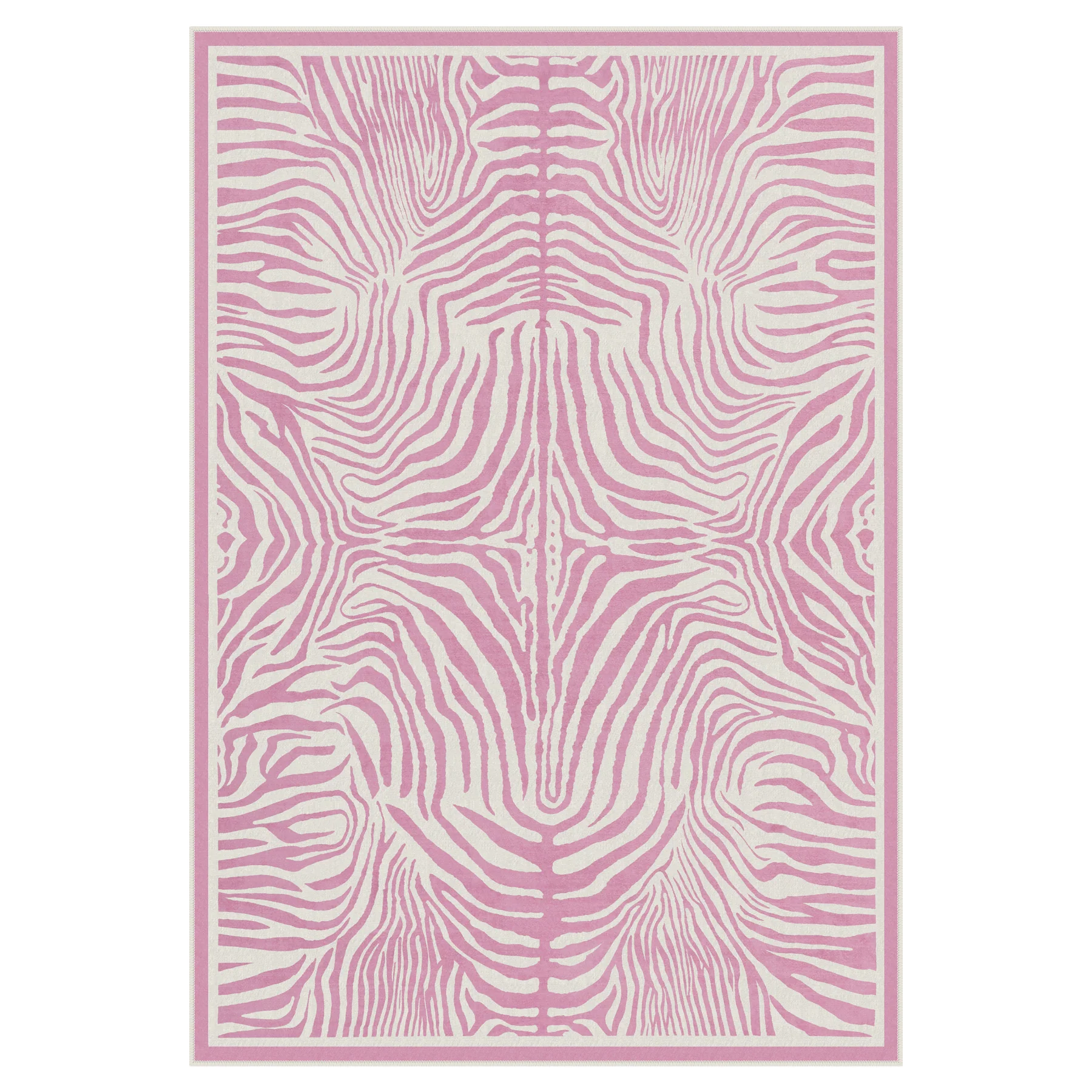 5x7 Zebra Print Washable Area Rug, Boho Modern Animal Soft Non Slip Nursery Living Room Carpet, Oeko-Tex Certified - Image 14