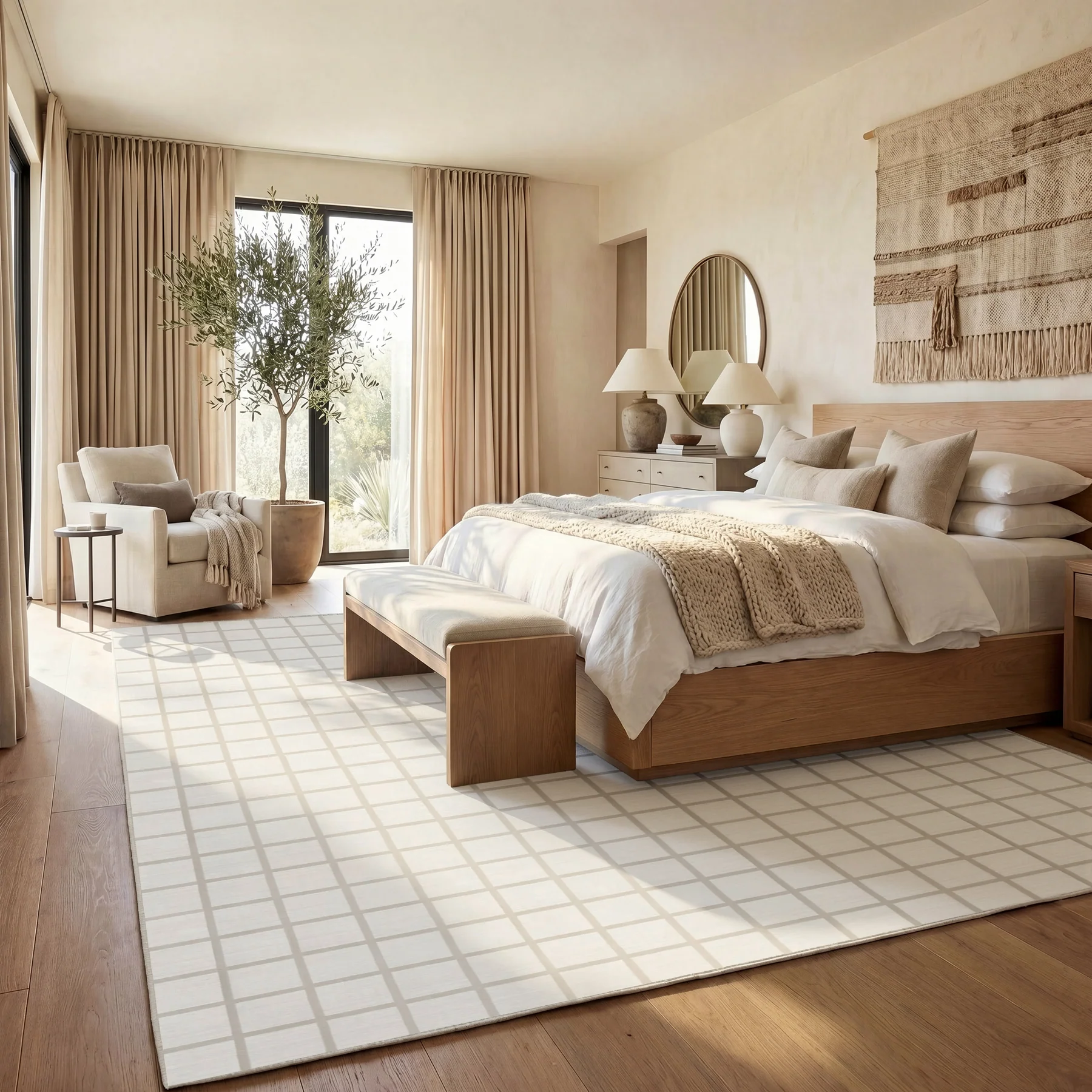 5x7/8x10 Modern Plaid Area Rug, Checkered Washable Rug Soft Non-Slip Ultra Thin Throw Carpet for Living Room, Oeko-Tex Certified - Image 26