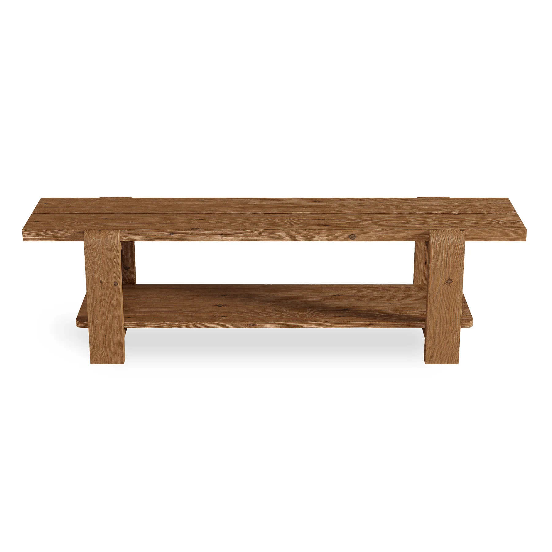 Tribesigns 63" Solid Wood Entryway Bench, Farmhouse Shoe Storage Bench for Hallway - Image 13