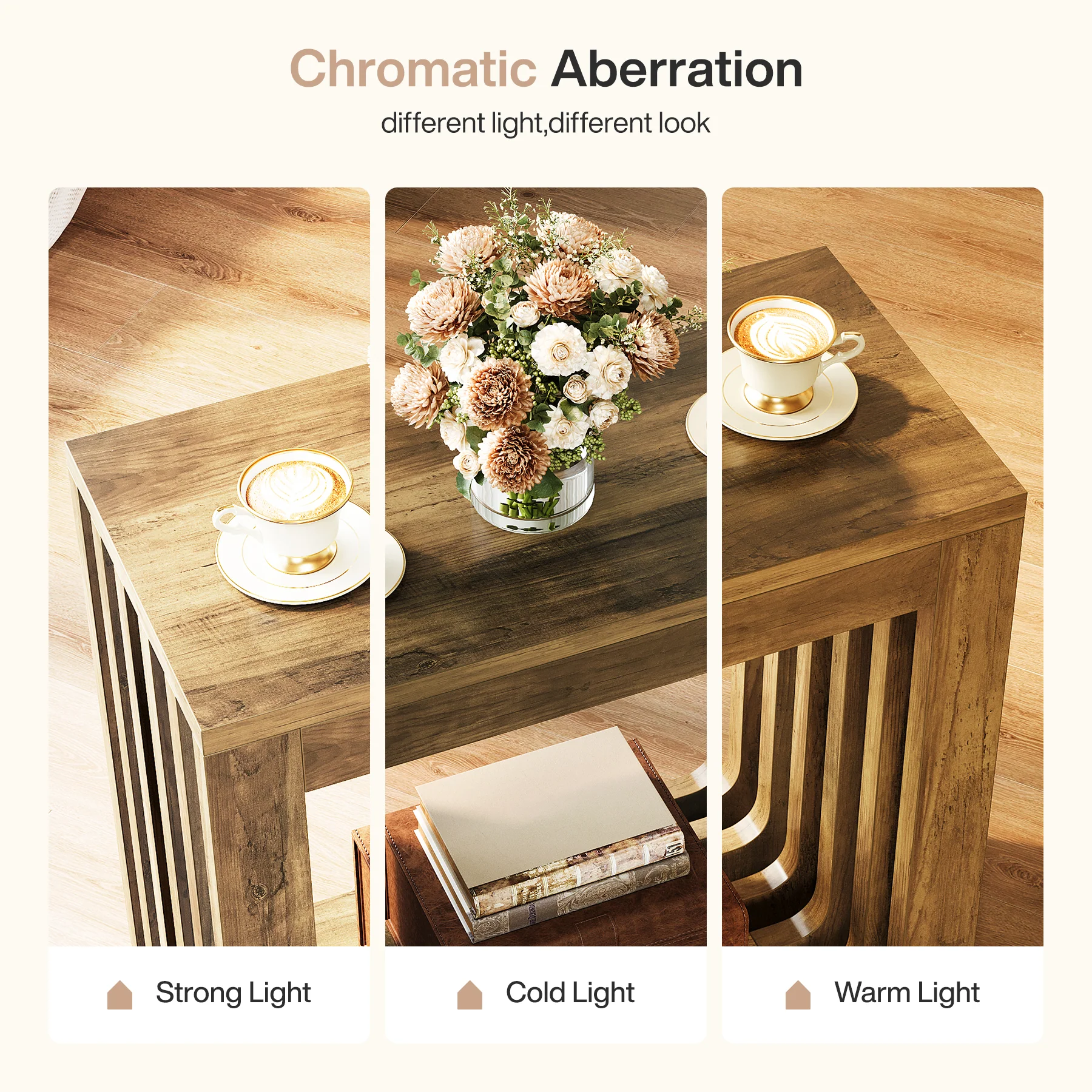 Narrow Sofa Side Table, Farmhouse End Table with Slatted Open Frame - Image 8