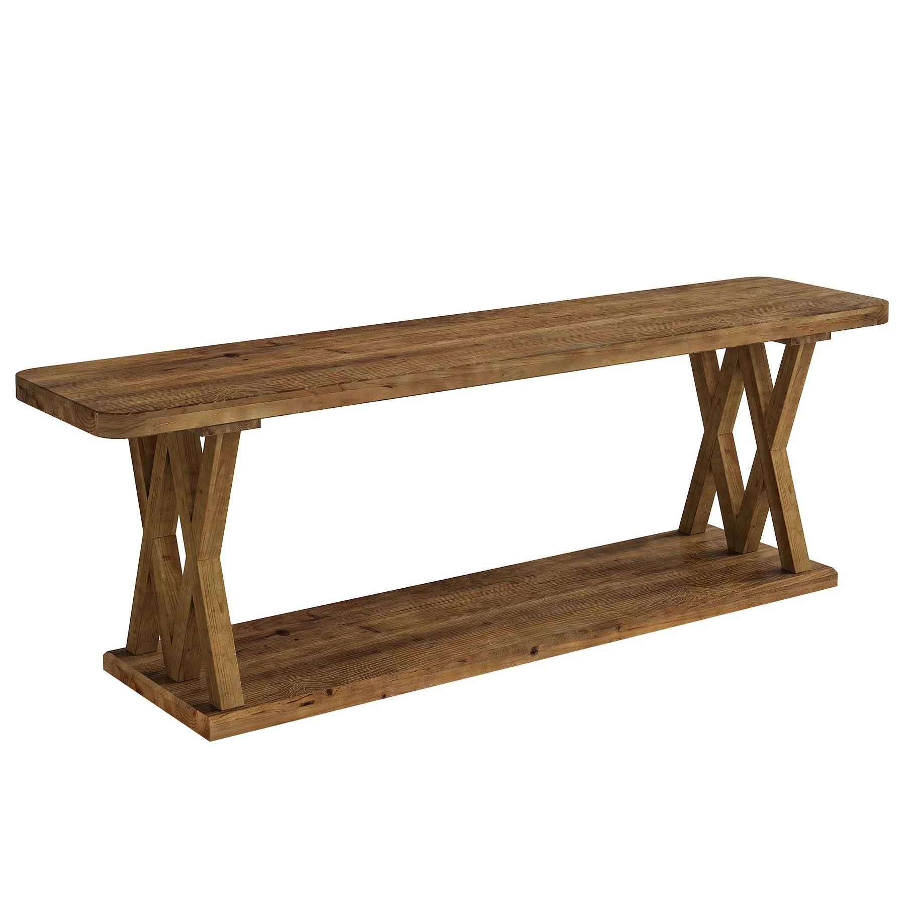 63" Solid Wood TV Stand, Farmhouse Entertainment Center for TVs Up to 75-Inch - Image 10