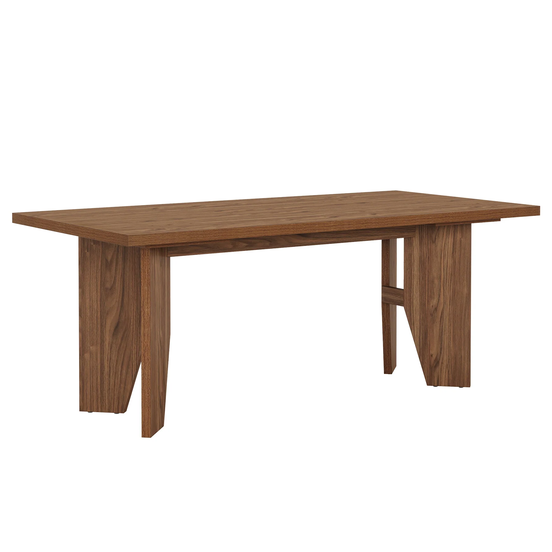 63" Dining Table, Farmhouse Kitchen Dinner Table for 4-6 People - Image 9