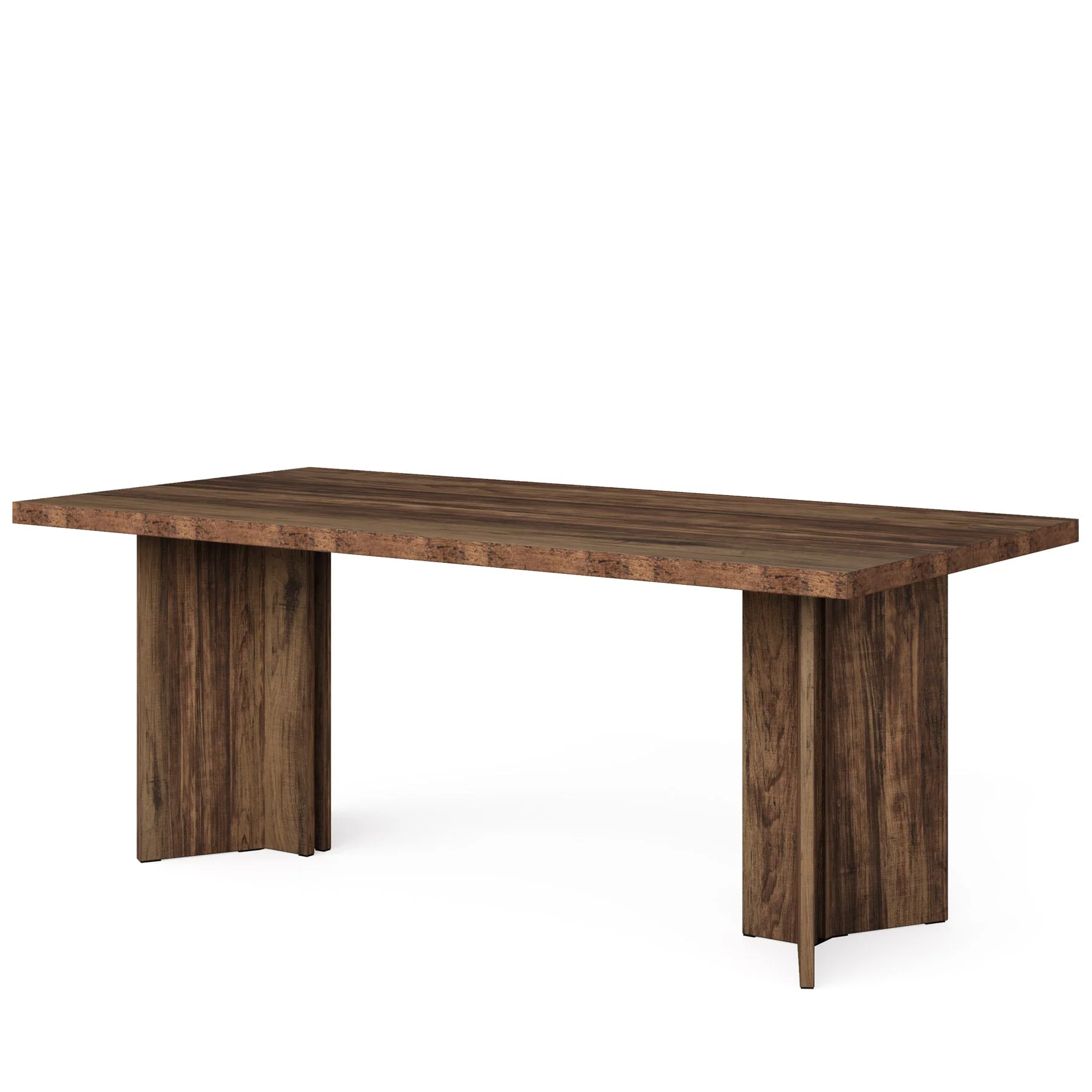 63" Rectangular Dining Table, Farmhouse Kitchen Dinner Table for 4-6 People - Image 9