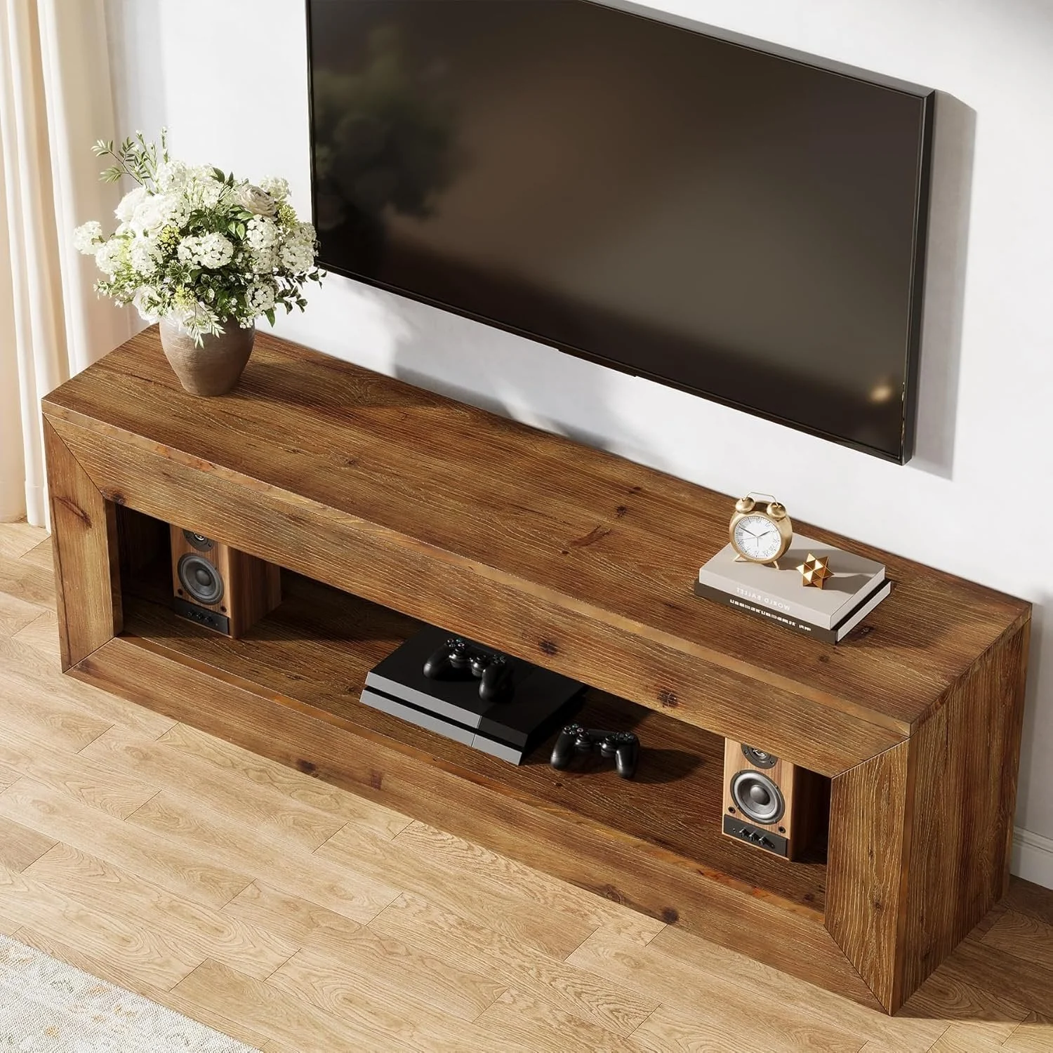 47" Solid Wood TV Stand, Farmhouse Media Console for 32/43/55" TVs - Image 6