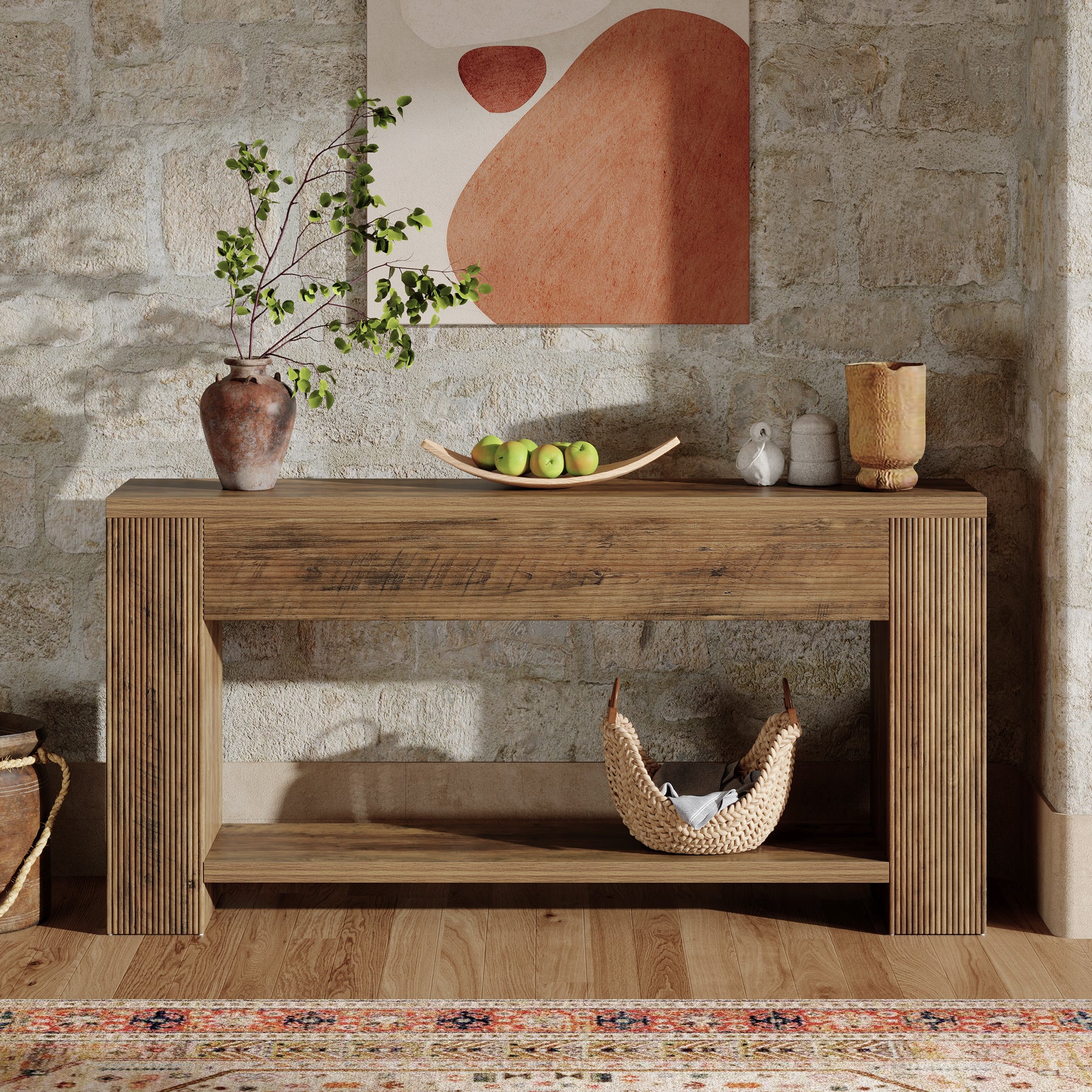 70.9" Console Tables, Farmhouse Sofa Table Hallway Table with Sturdy Legs - Image 4