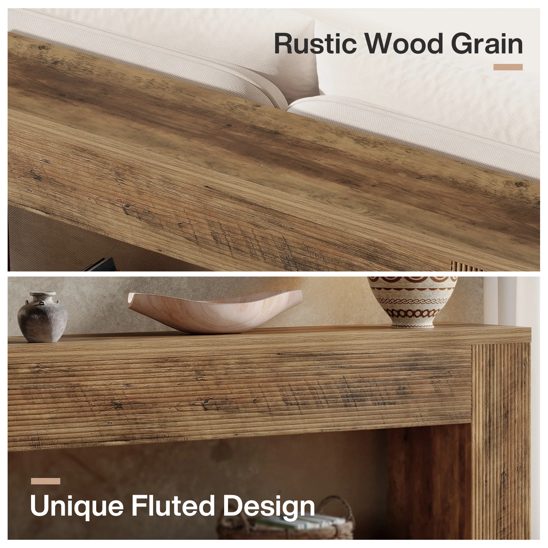 70.9" Console Tables, Farmhouse Sofa Table Hallway Table with Sturdy Legs - Image 7