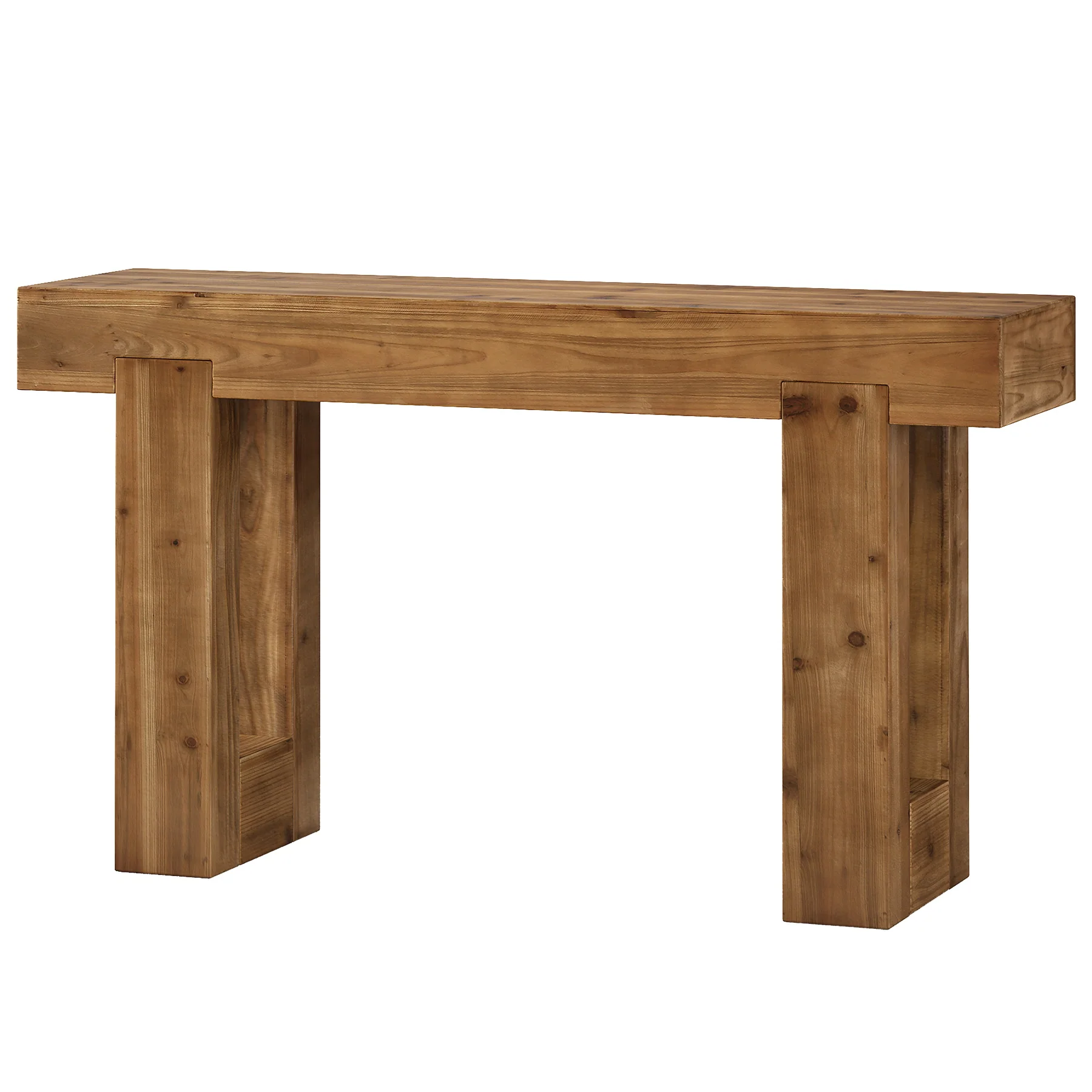 55" Rectangle Console Table, Farmhouse Solid Wood Sofa Table Entryway Furniture - Image 10