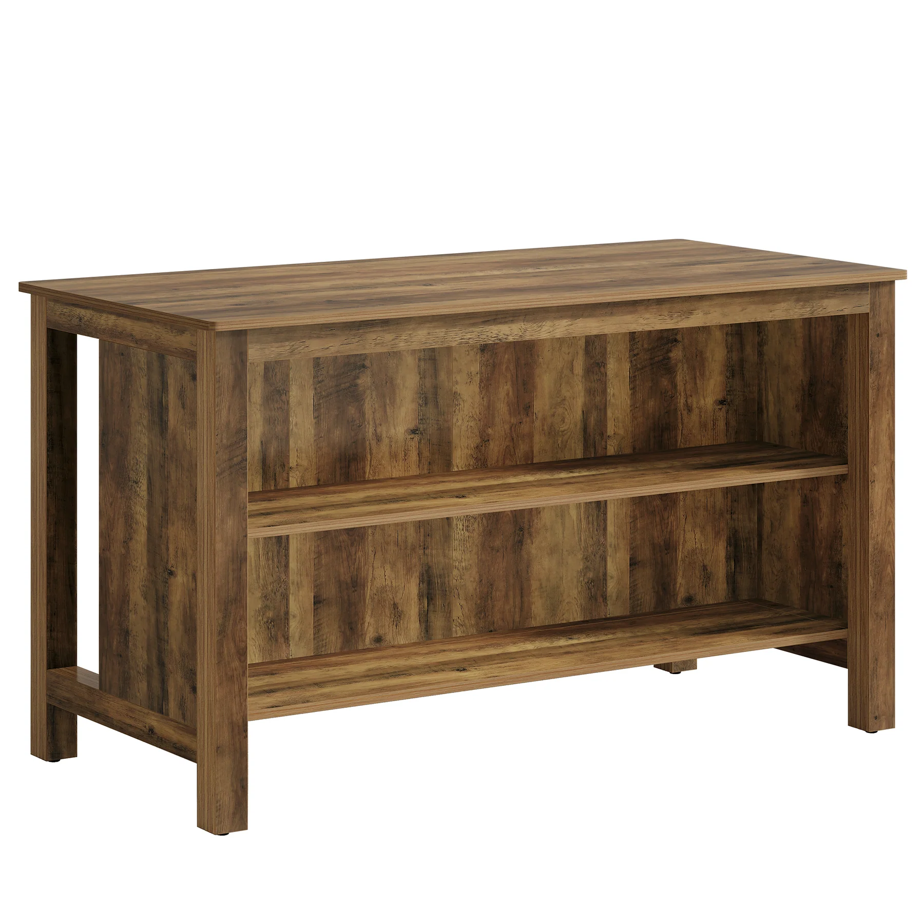 59" Kitchen Island, Farmhouse Stationary Island Table with Storage for Kitchen - Image 10