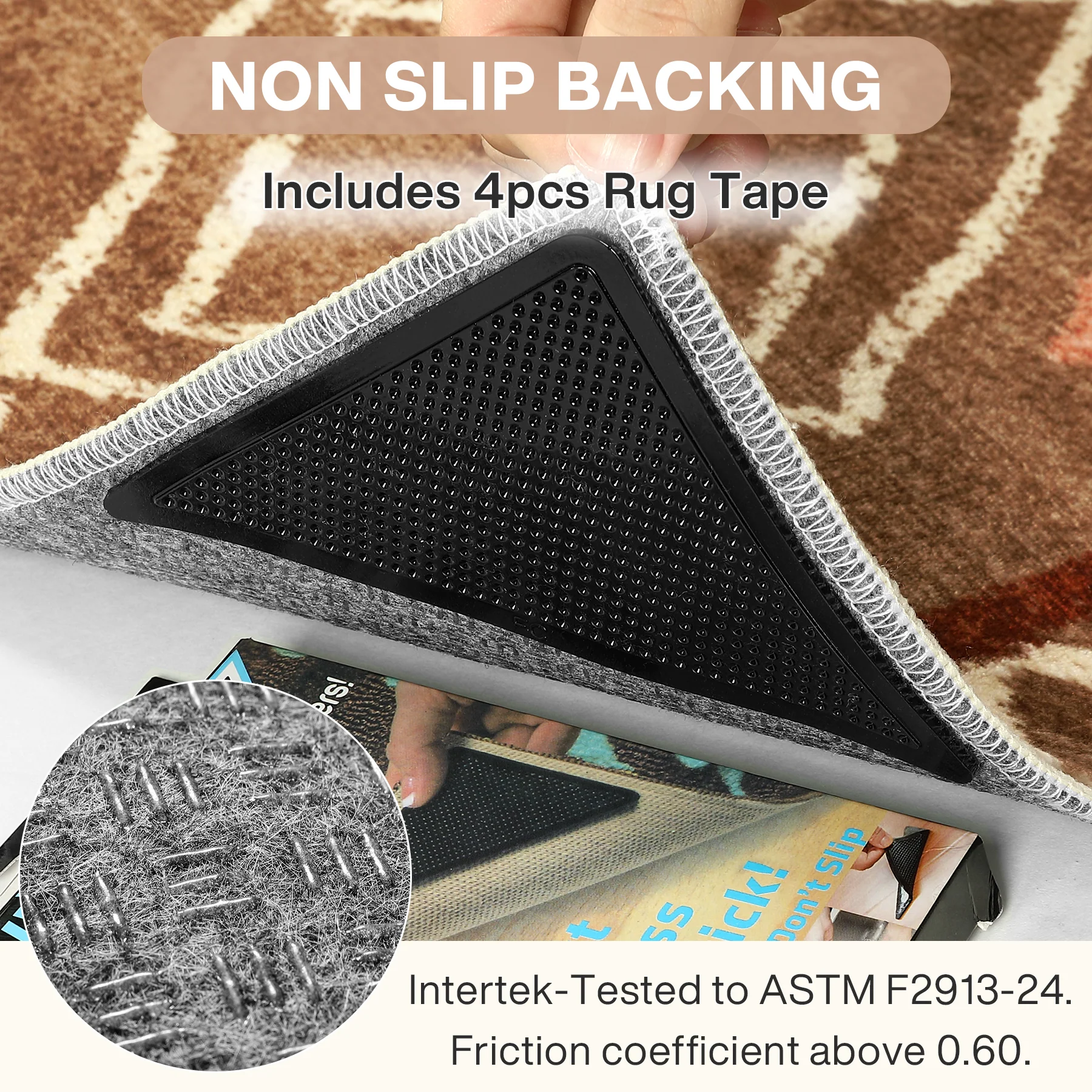 3x5/5x7 Vintage Boho Moroccan Area Rug, Non-Slip Geometric Neutral Soft Low Pile Throw Carpet, Oeko-Tex Certified - Image 45