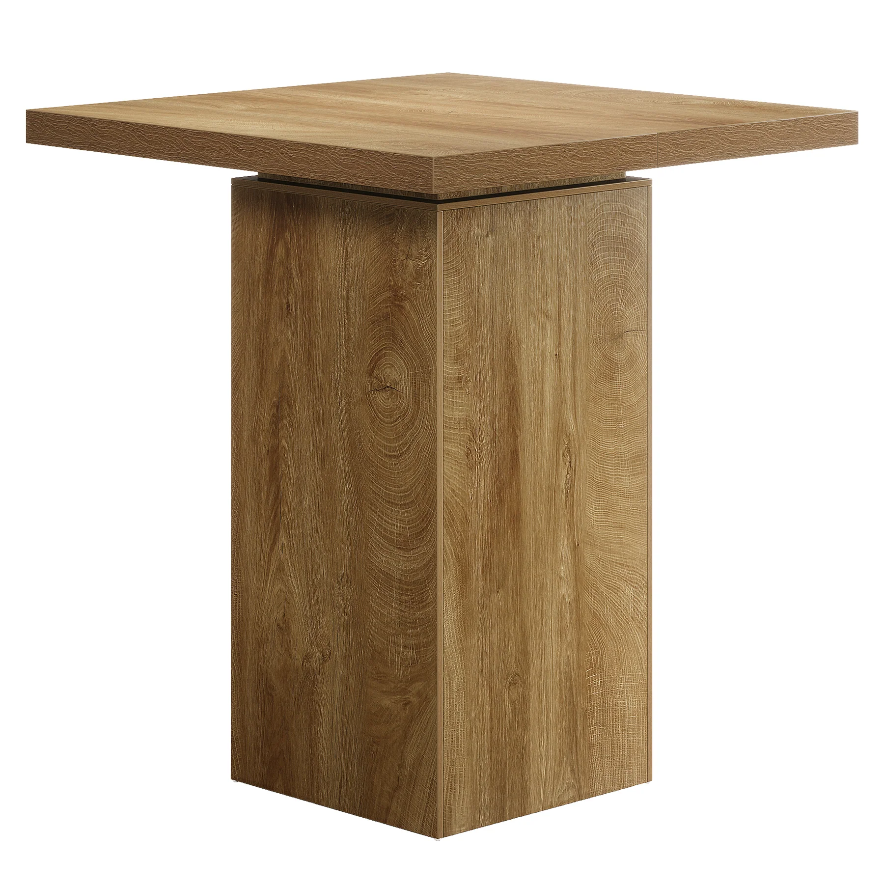 39.4" Square Bar Table, High Top Bistro Pub Cocktail Table Dining Table - Image 9