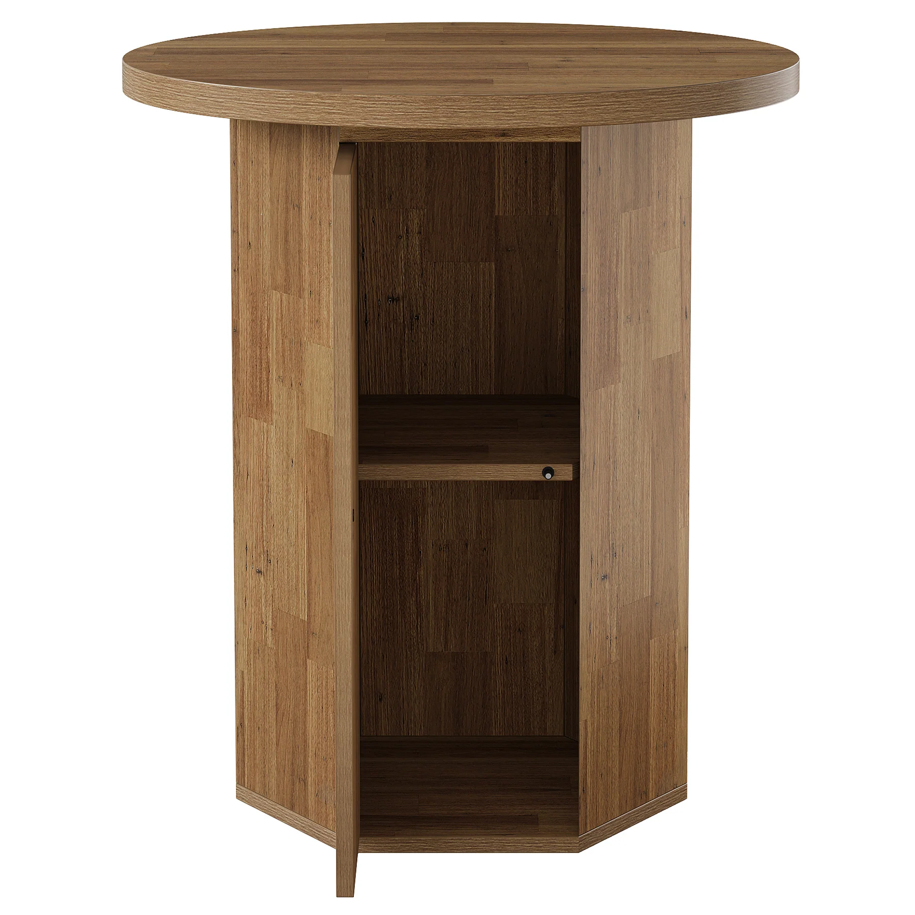 31.5" Round Bar Table, Home Liquor Bar Cabinet Bistro Dining Table - Image 9