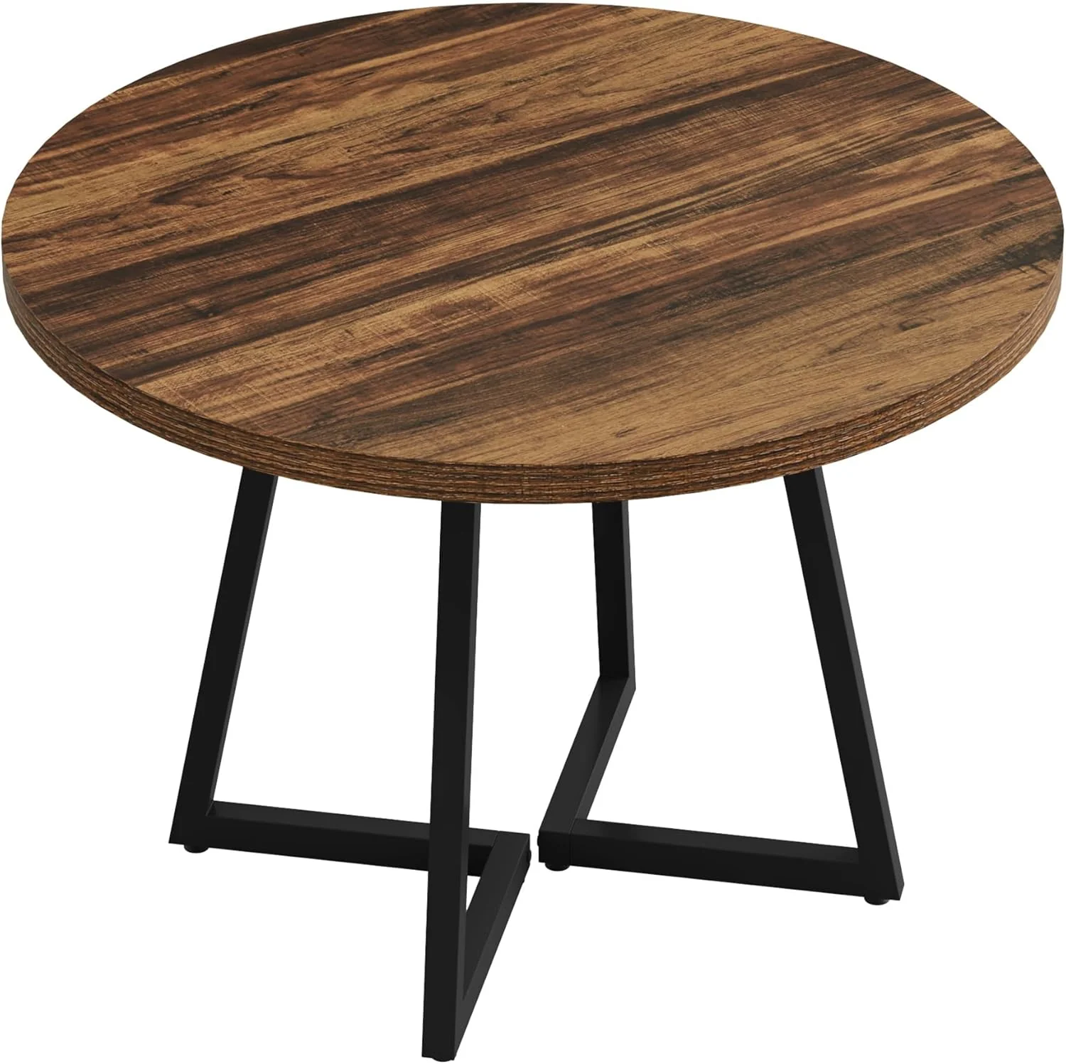 31.5" Dining Table, Industrial Kitchen Dinner Table with Metal Base - Image 10