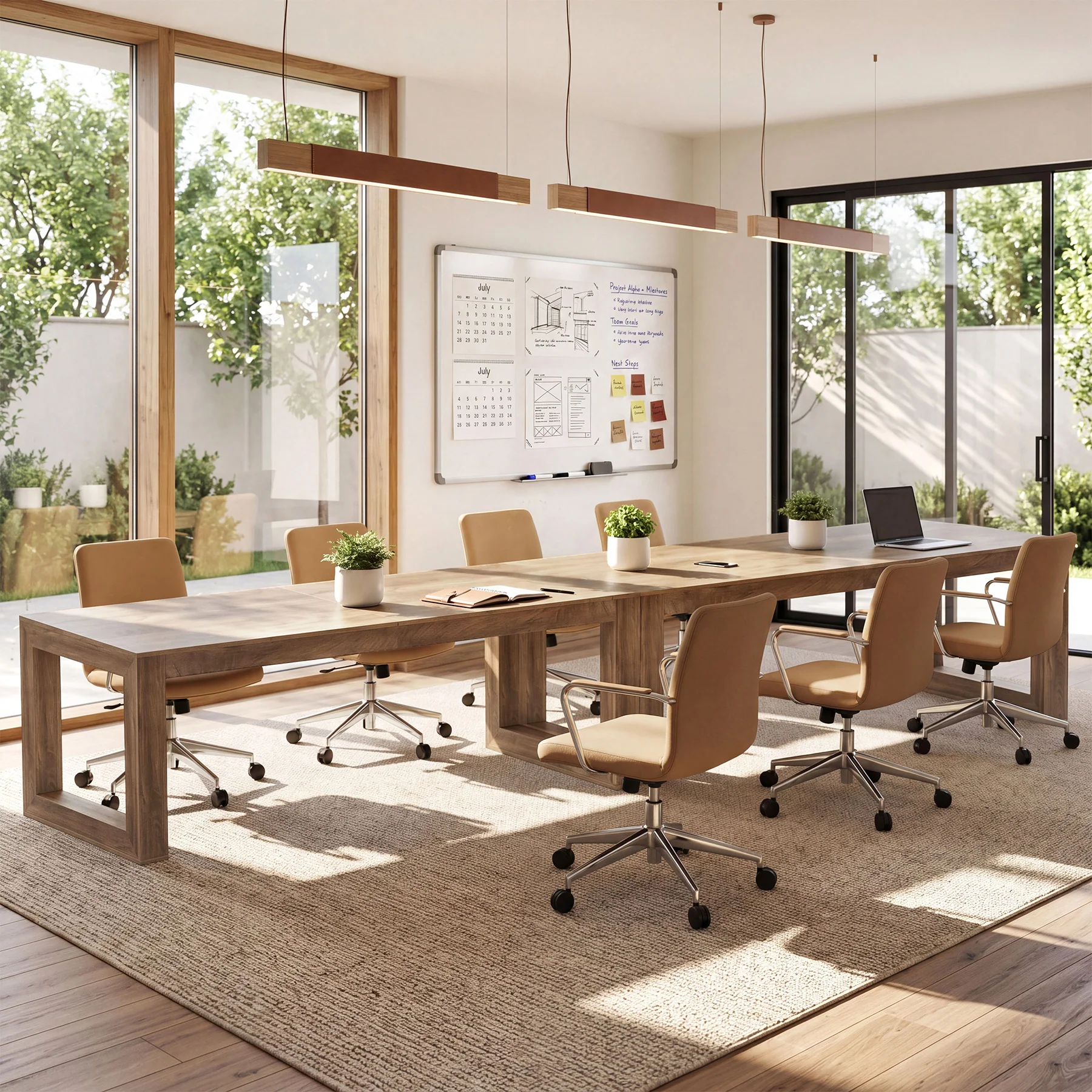 78.7" Executive Double Desks, Large Home Office Computer Writing Table - Image 9