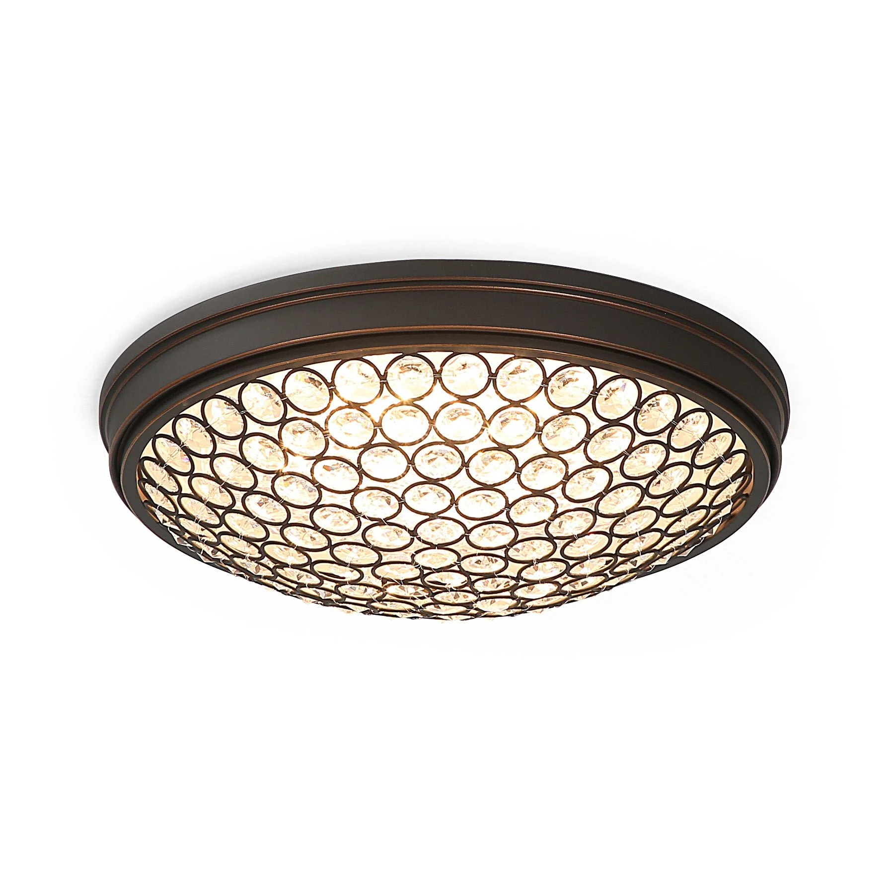 13" Ceiling Light Fixture, LED Flush Mount Ceiling Light with Modern Crystal - Image 8