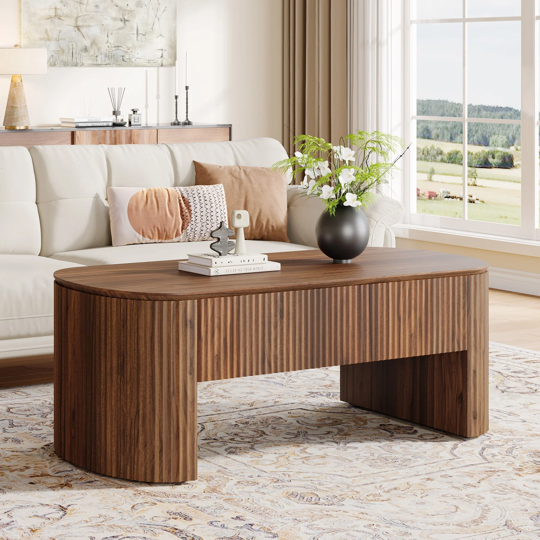 47" Coffee Table, Lift Top Accent Table With Hidden Compartment And Storage Shelf - Image 3