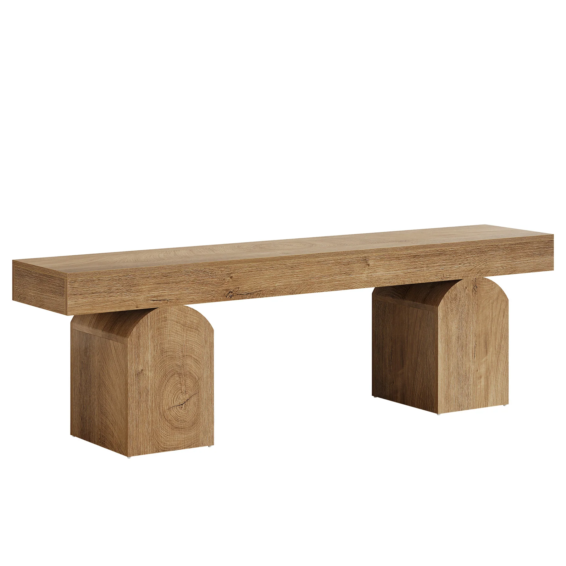 59" Entryway Bench, Long Shoe Bench with Arched Bases for Entry Way - Image 10