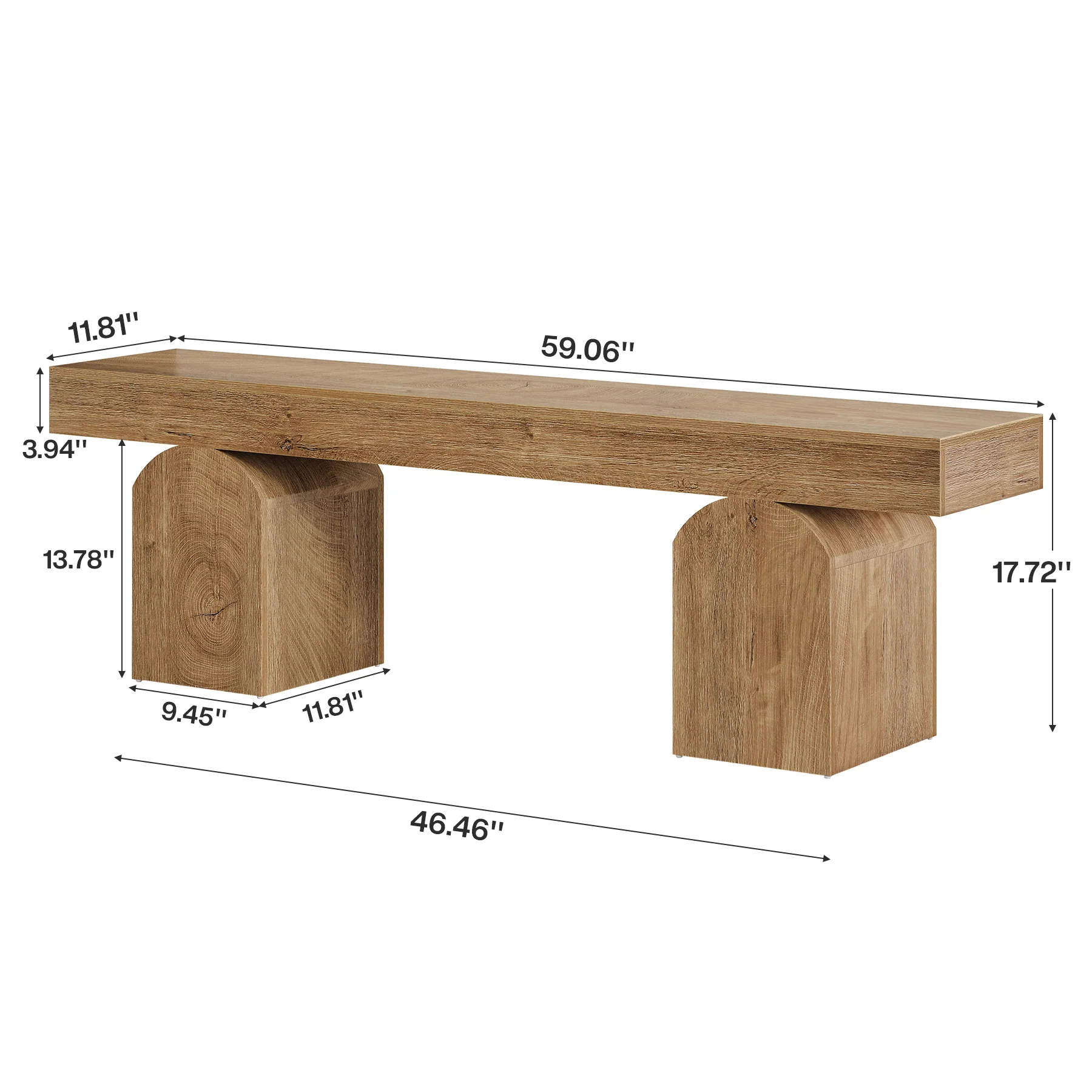 59" End of Bed Bench, Modern Bedroom Bench Window Bench - Image 2