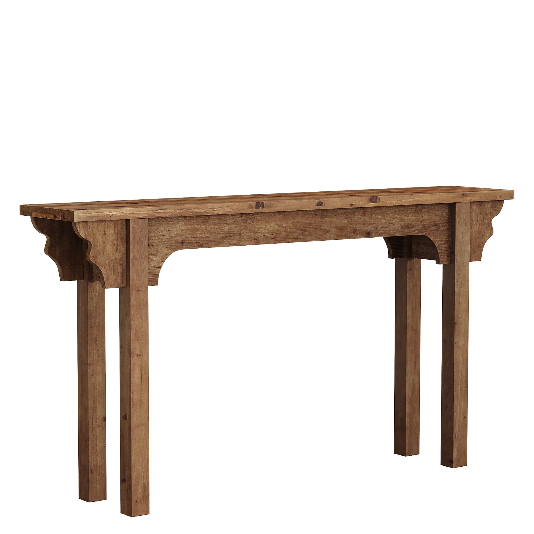 63" Wood Console Table, Mid-Century Entryway Table Sofa Table for Hallway - Image 9