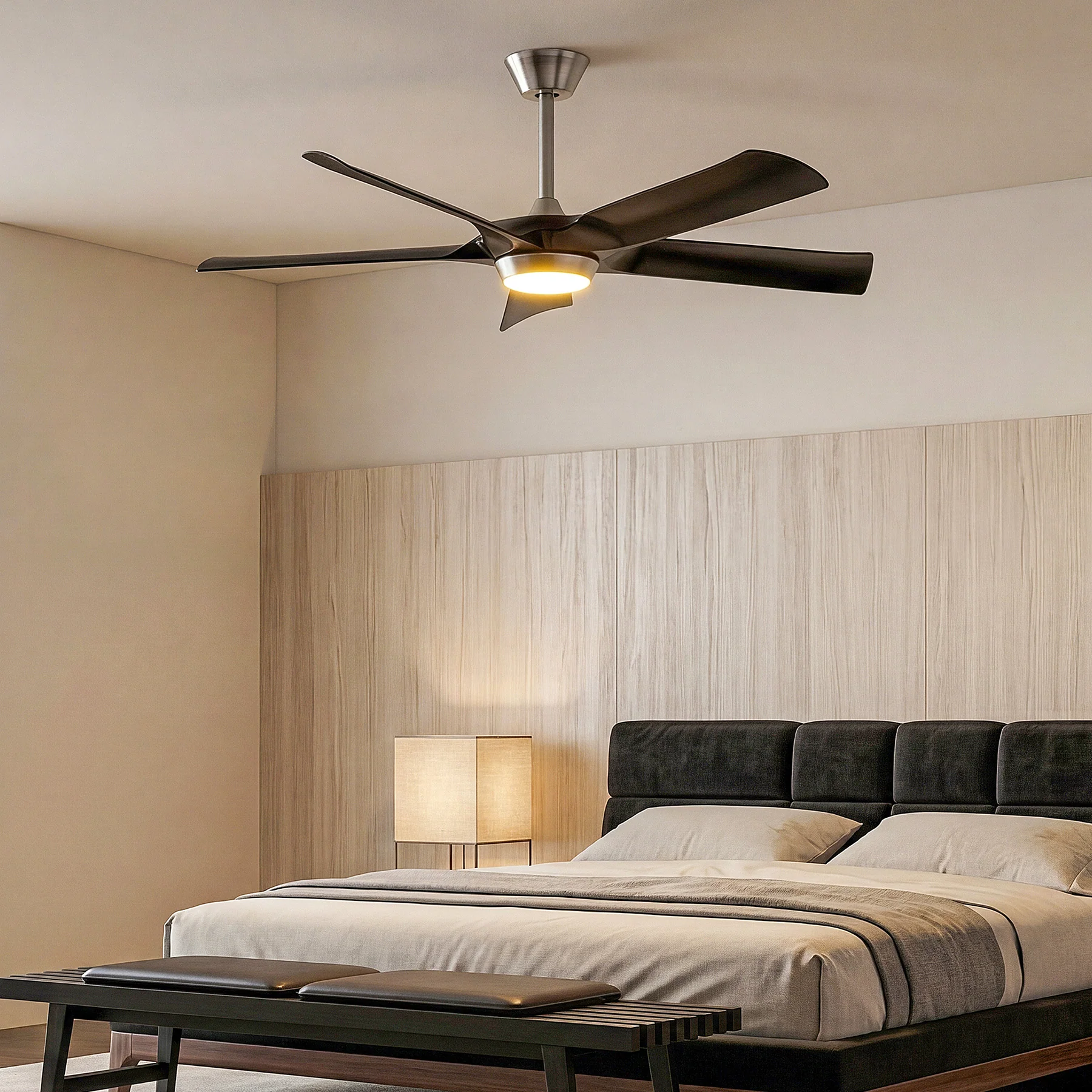 52" Ceiling Fan, Modern 5-Blade Dimmable LED Reversible Fan Light for Living Room - Image 3