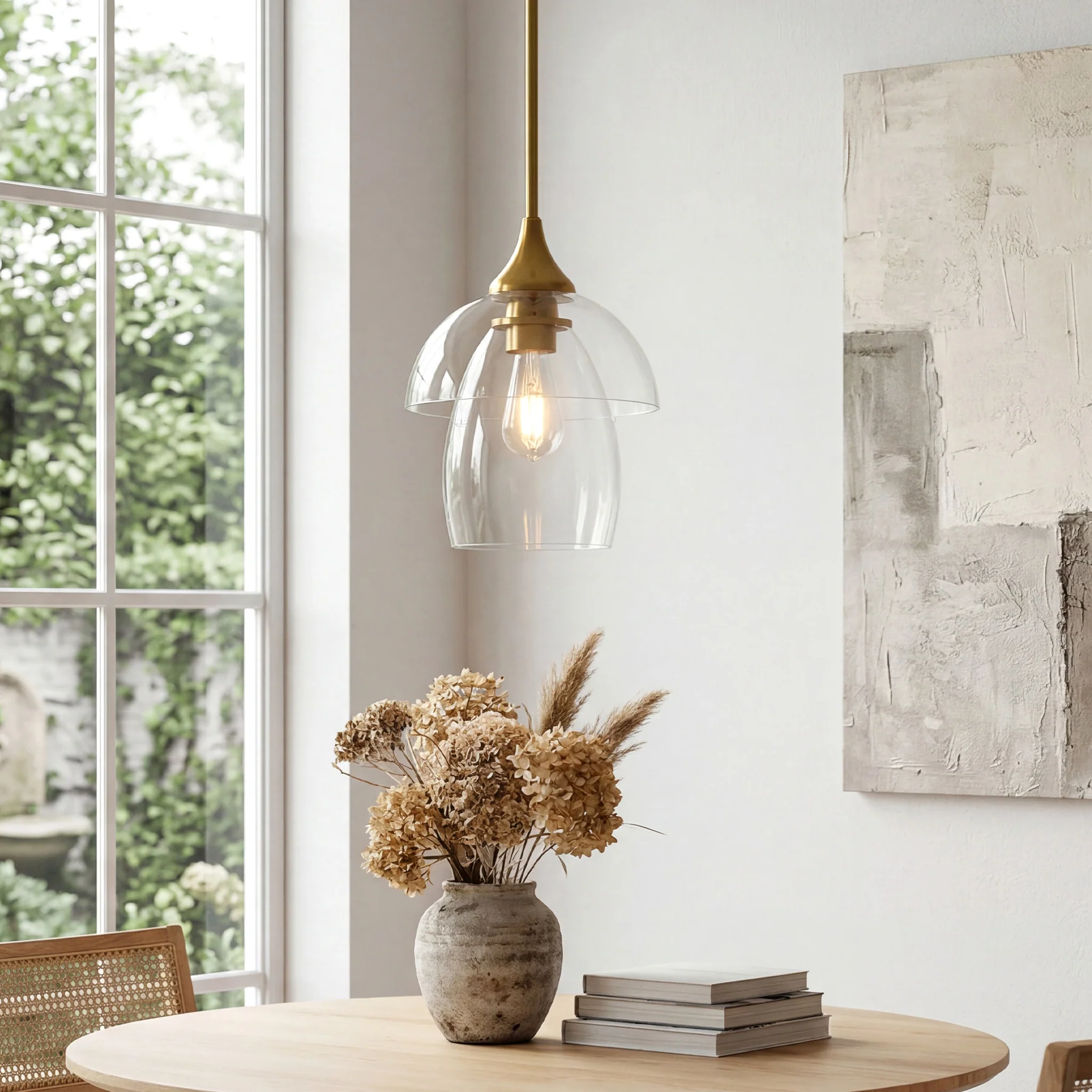 1-Light Pendant Lighting, Modern Island Chandelier Ceiling Light Fixture with Unique Design - Image 3
