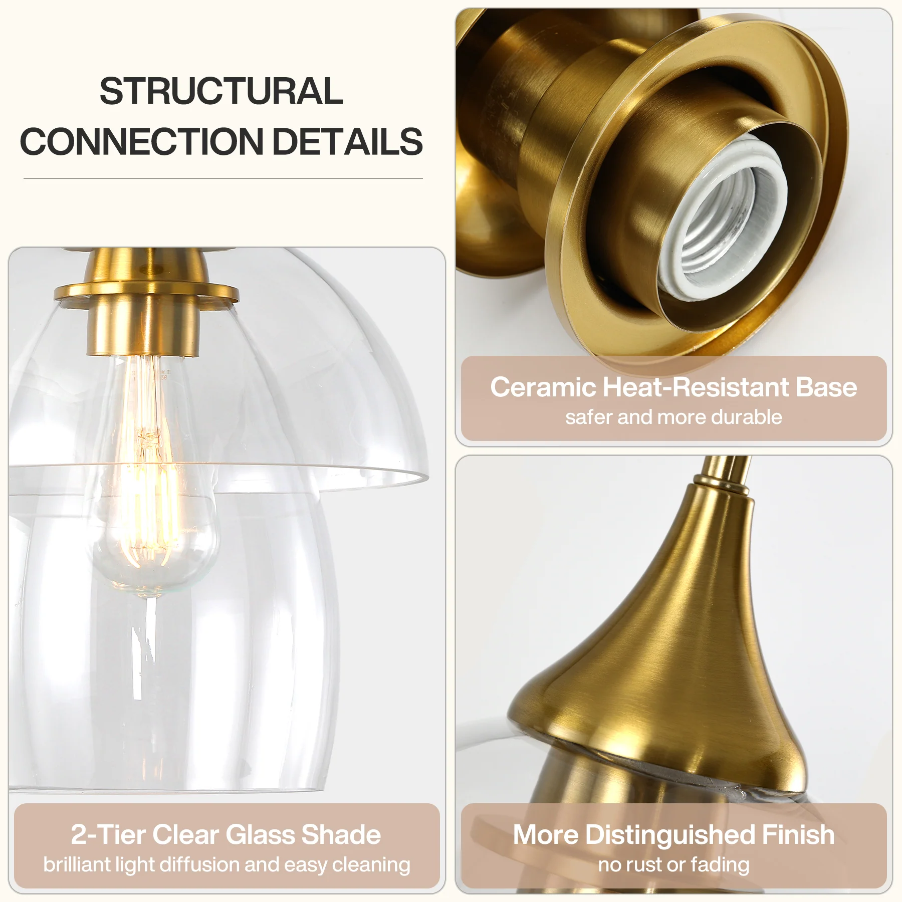 1-Light Pendant Lighting, Modern Island Chandelier Ceiling Light Fixture with Unique Design - Image 8