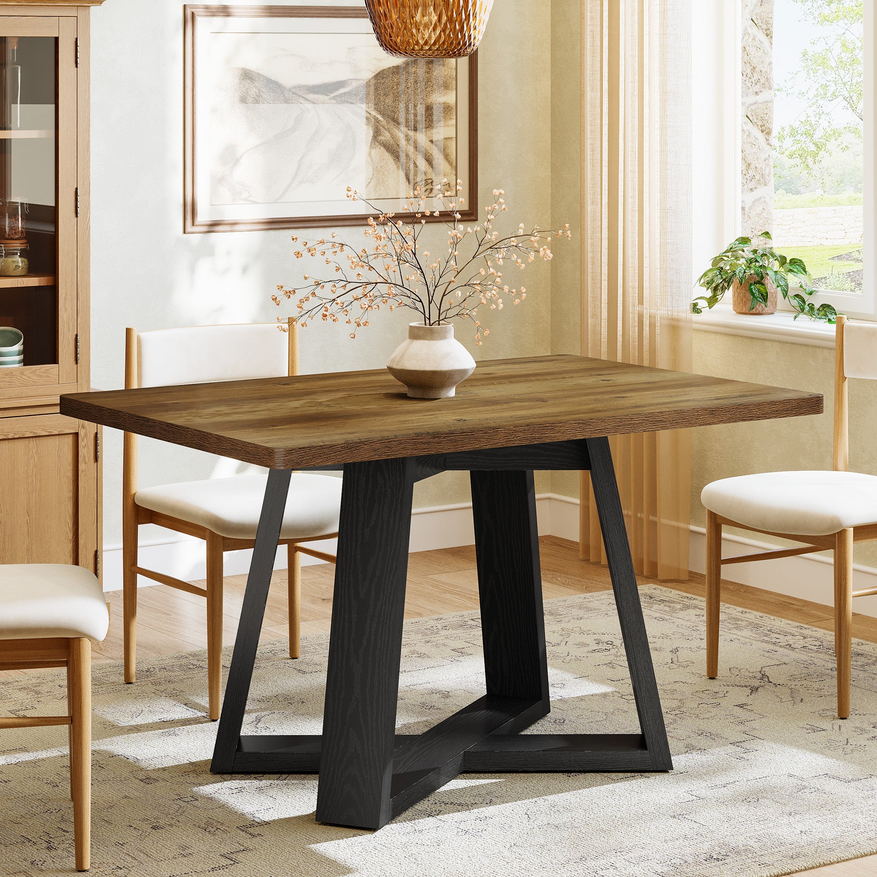 47" Rectangular Dining Table, Modern Kitchen Dinner Table for 4 People - Image 9